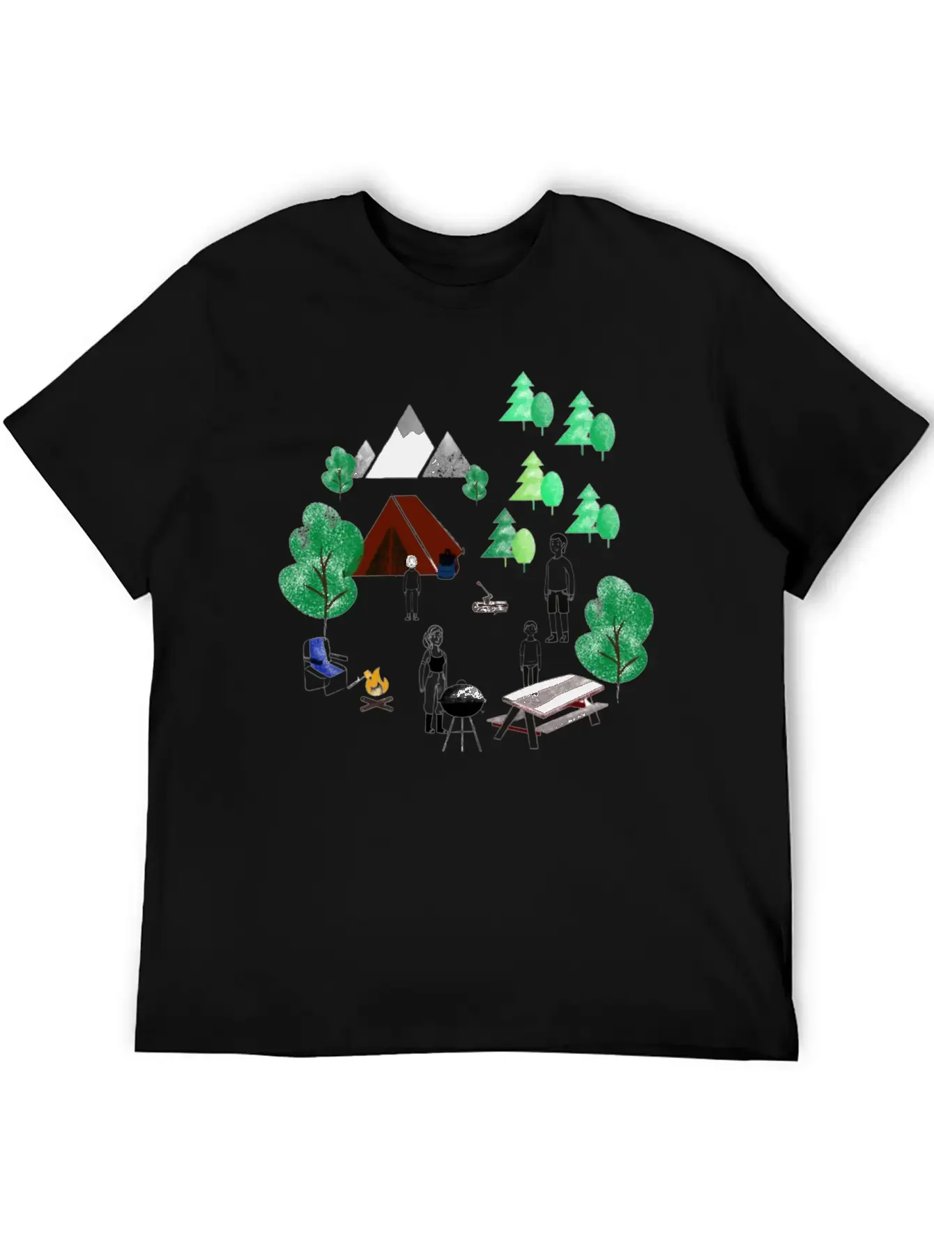 Graphic Forest Green Graphic Tee, Hoodie Soft Cotton Short Sleeve Tee ¨C Unisex Wardrobe Staple
