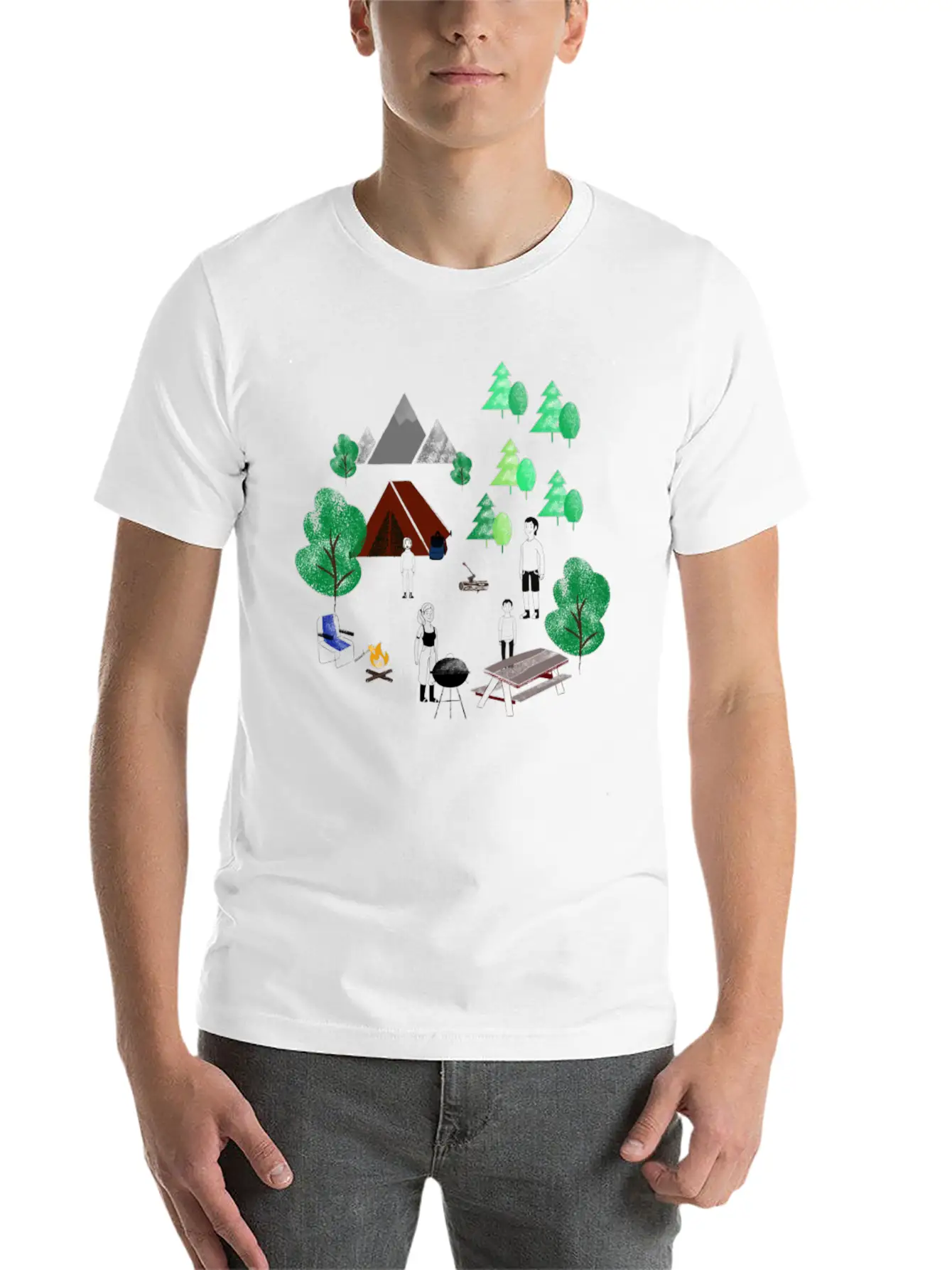Graphic Forest Green Graphic Tee, Hoodie Soft Cotton Short Sleeve Tee ¨C Unisex Wardrobe Staple