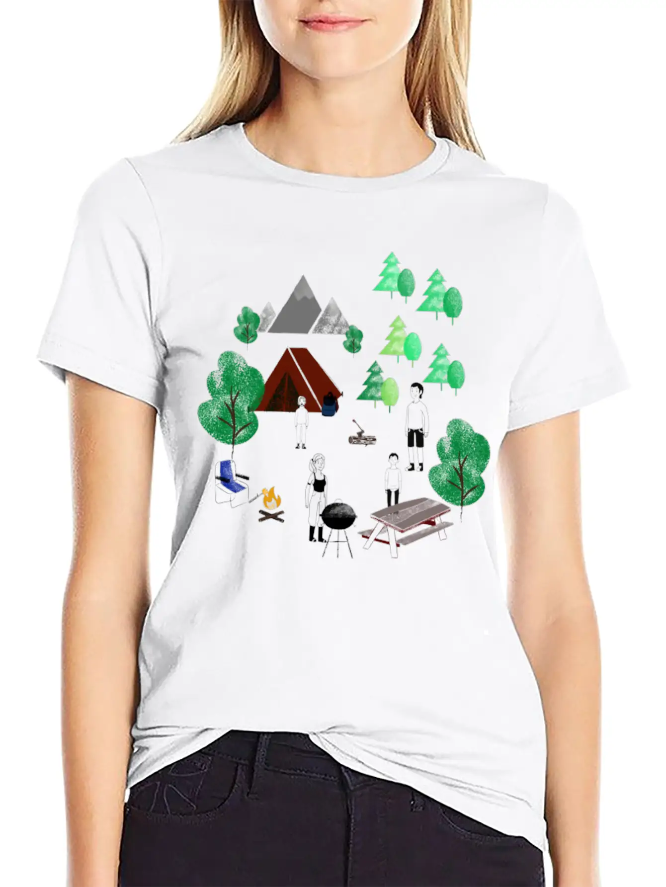 Graphic Forest Green Graphic Tee, Hoodie Soft Cotton Short Sleeve Tee ¨C Unisex Wardrobe Staple