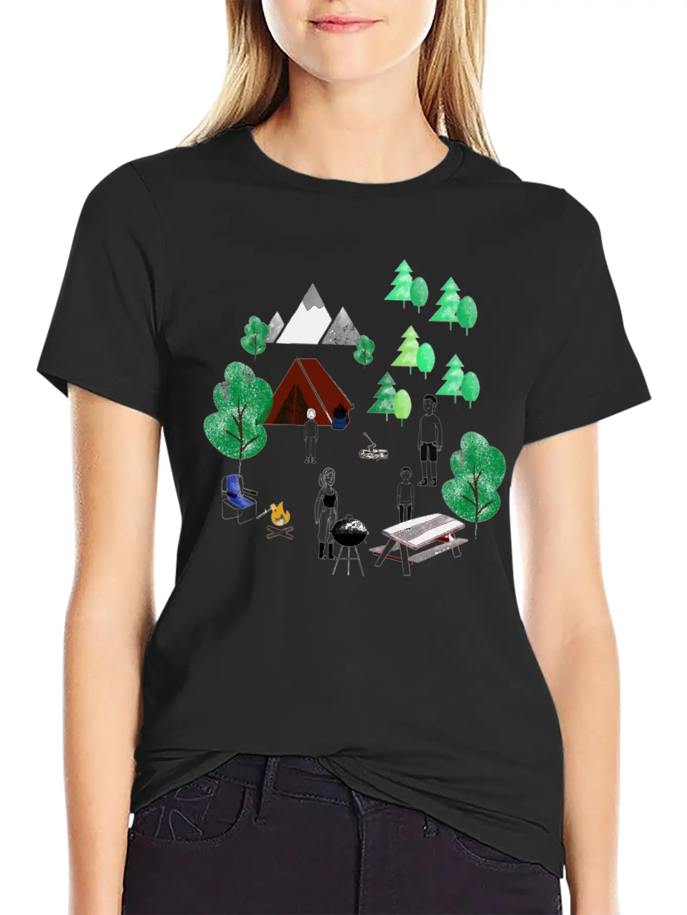 Graphic Forest Green Graphic Tee, Hoodie Soft Cotton Short Sleeve Tee ¨C Unisex Wardrobe Staple