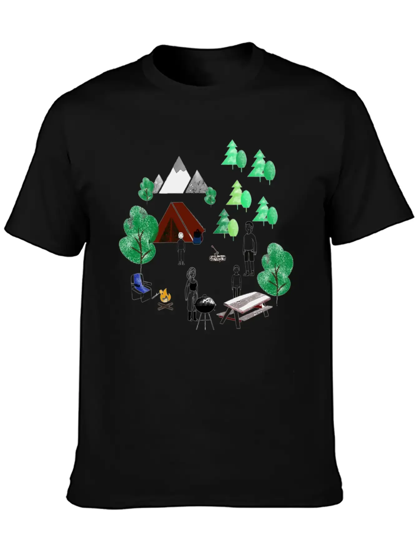 Graphic Forest Green Graphic Tee, Hoodie Soft Cotton Short Sleeve Tee ¨C Unisex Wardrobe Staple