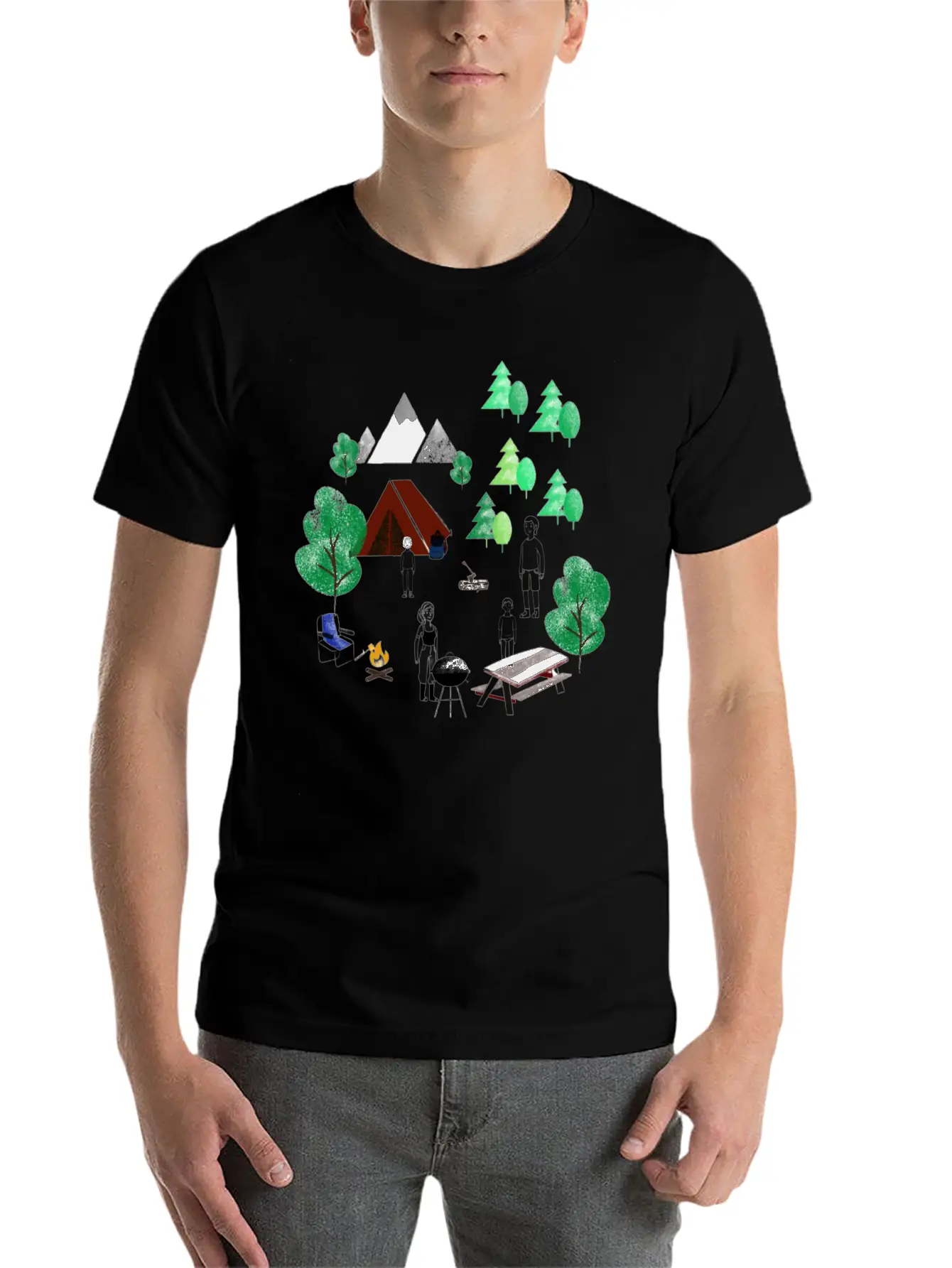 Graphic Forest Green Graphic Tee, Hoodie Soft Cotton Short Sleeve Tee ¨C Unisex Wardrobe Staple