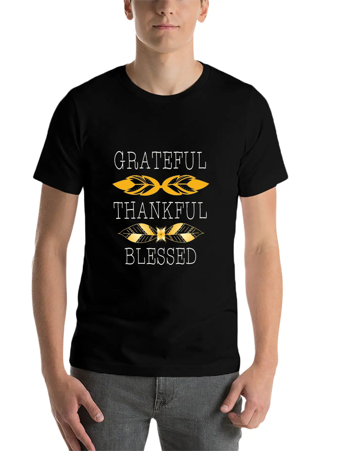 Grateful Thankful Blessed Essential Cotton Tee For Daily Outfits ¨C Unisex Style