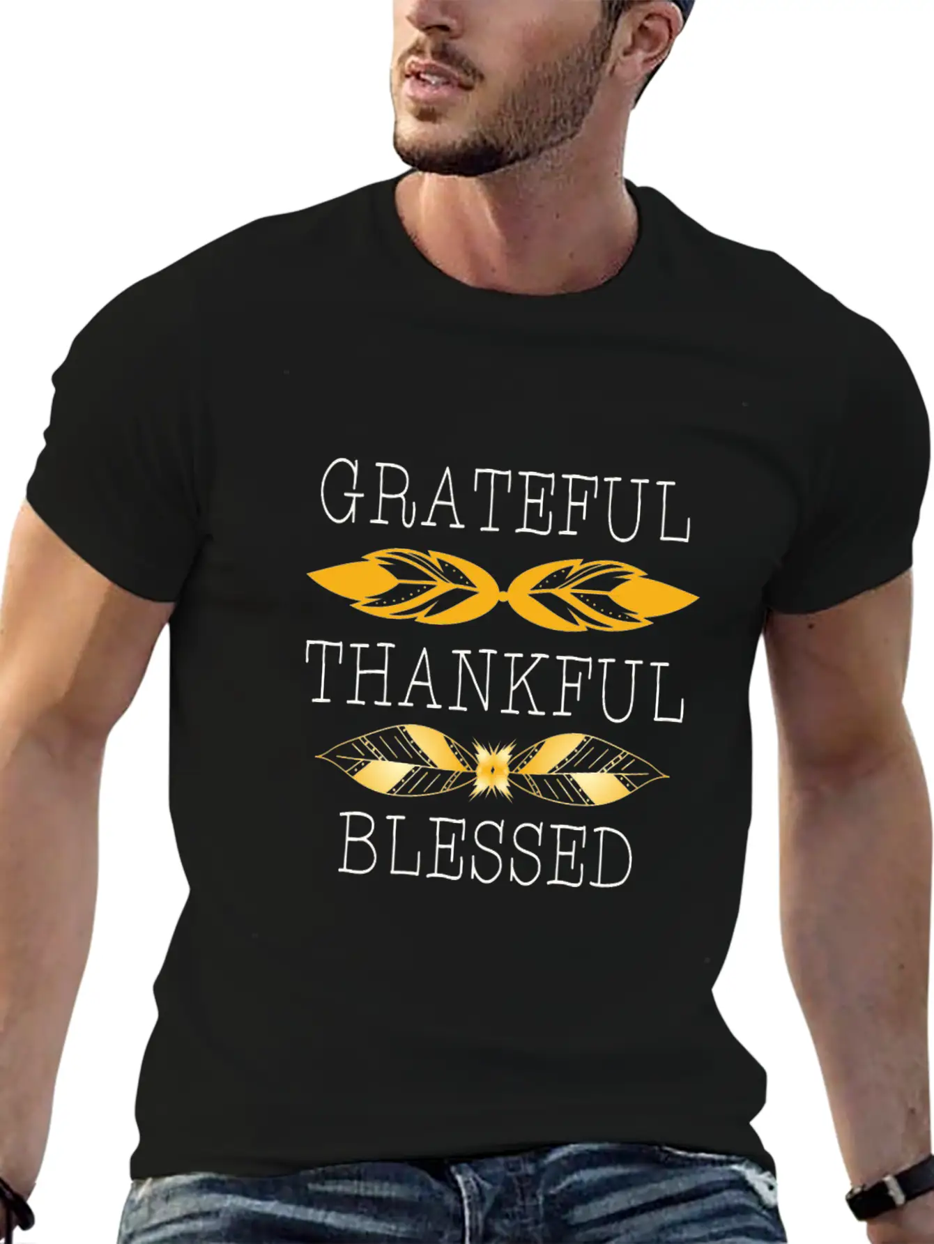 Grateful Thankful Blessed Essential Cotton Tee For Daily Outfits ¨C Unisex Style