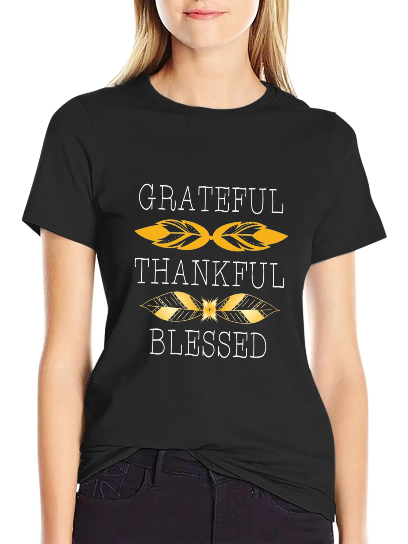 Grateful Thankful Blessed Essential Cotton Tee For Daily Outfits ¨C Unisex Style