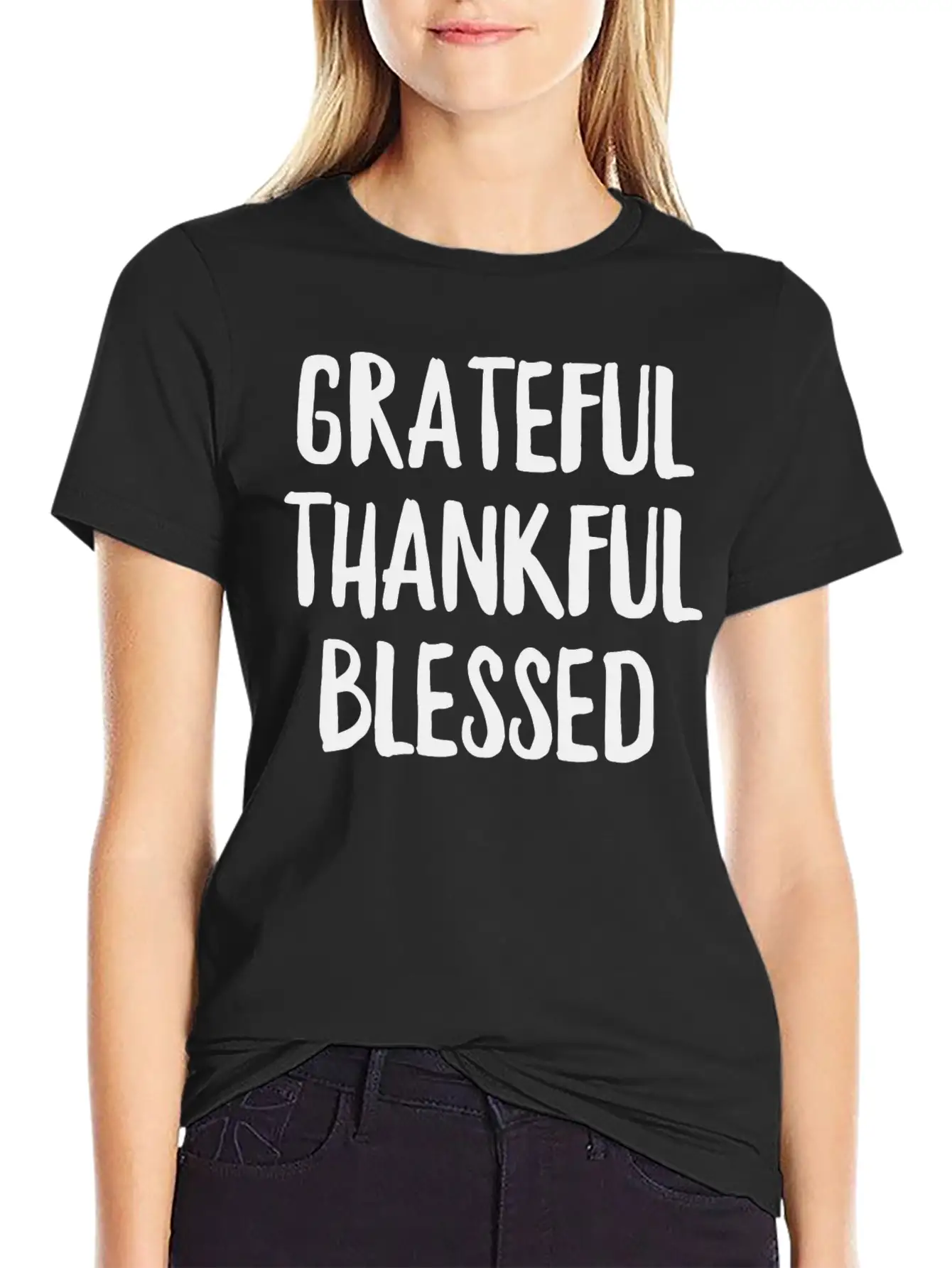 Grateful Thankful Blessed Unisex Casual T-Shirt ¨C Clean Design For Daily Comfort