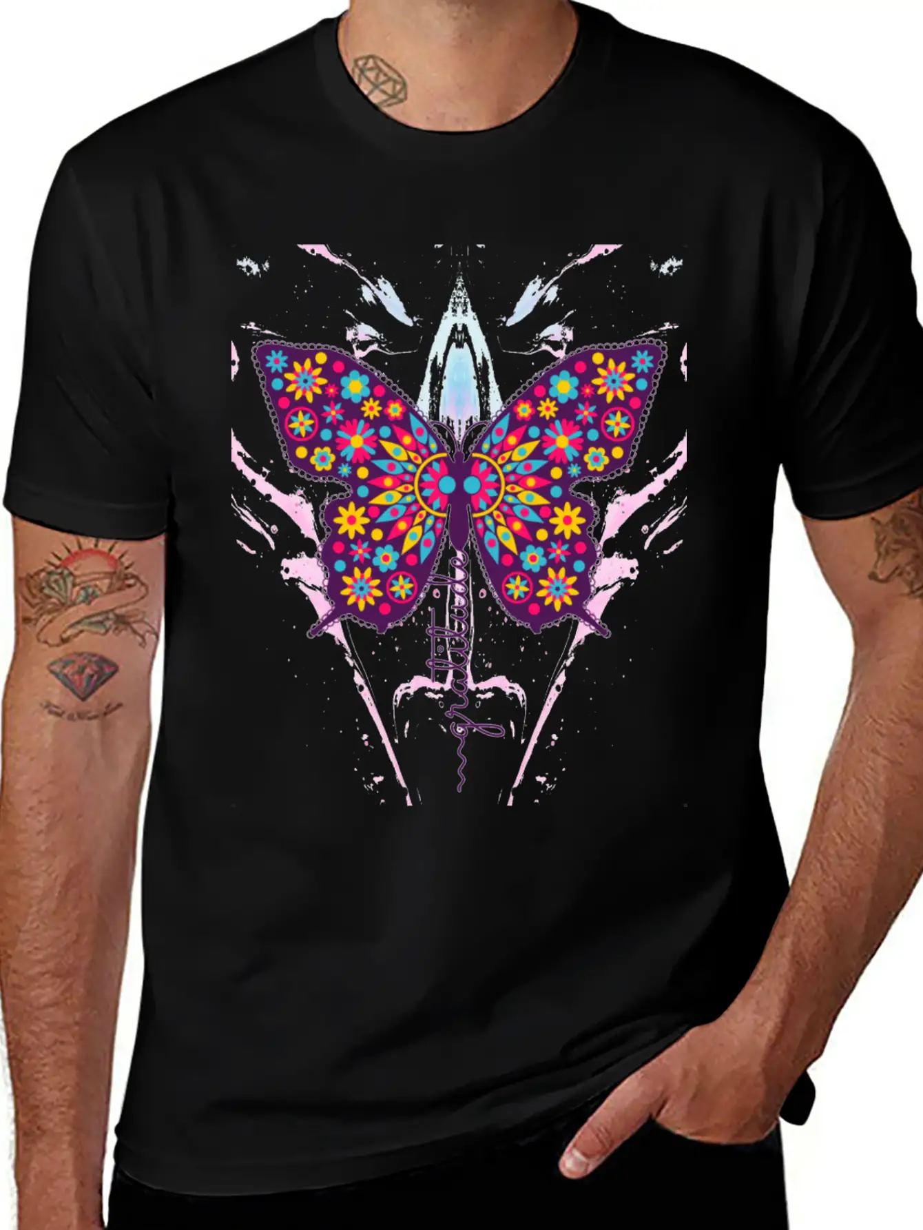 Gratitude Butterfly T Shirt Basic Graphic T-Shirt ¨C Daily Comfort In Soft Cotton
