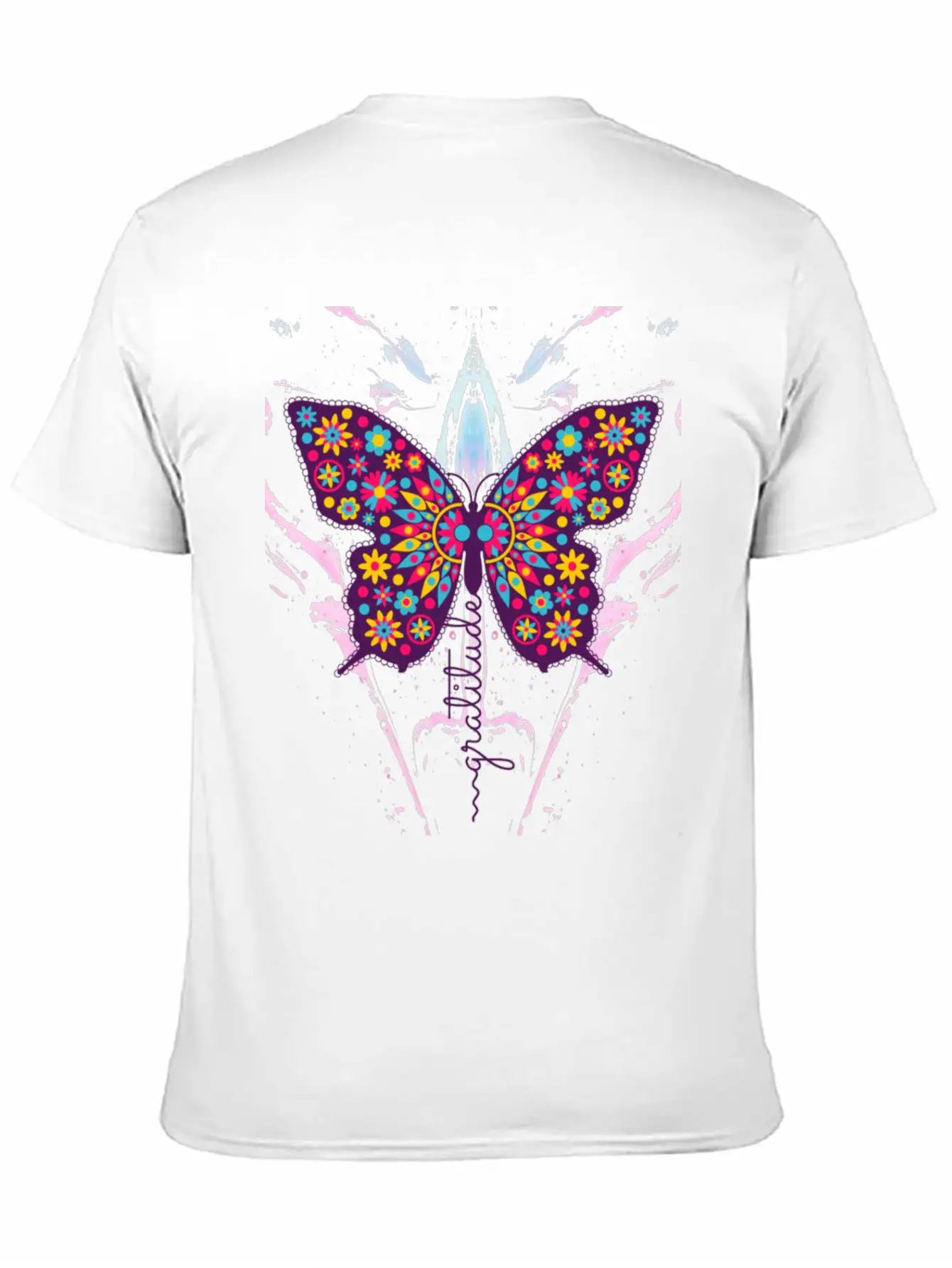 Gratitude Butterfly T Shirt Basic Graphic T-Shirt ¨C Daily Comfort In Soft Cotton