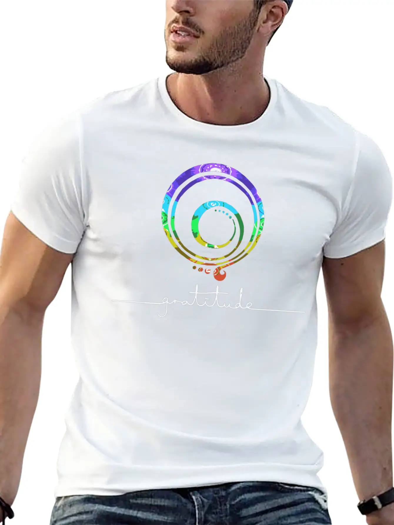 Gratitude Chakra Gratitude Inspirational Basic Graphic T-Shirt ¨C Daily Comfort In Soft Cotton
