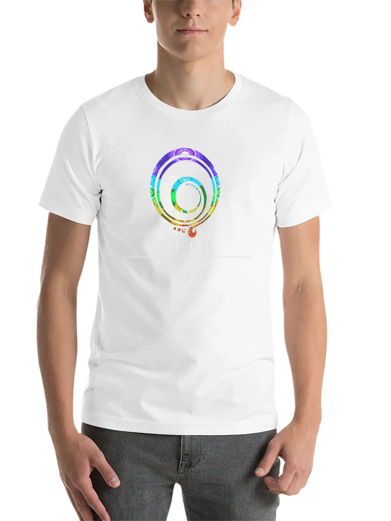 Gratitude Chakra Gratitude Inspirational Basic Graphic T-Shirt ¨C Daily Comfort In Soft Cotton