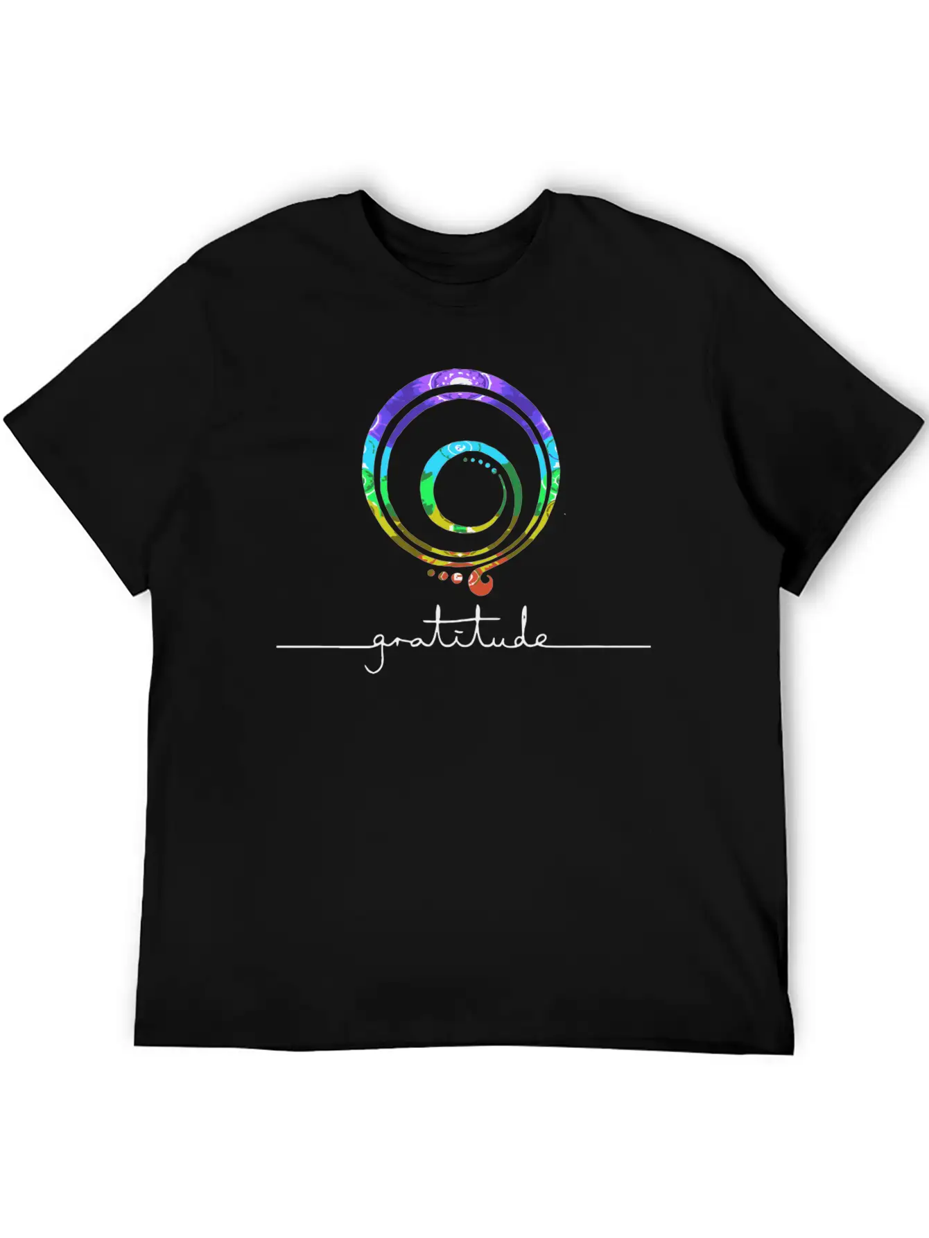 Gratitude Chakra Gratitude Inspirational Basic Graphic T-Shirt ¨C Daily Comfort In Soft Cotton