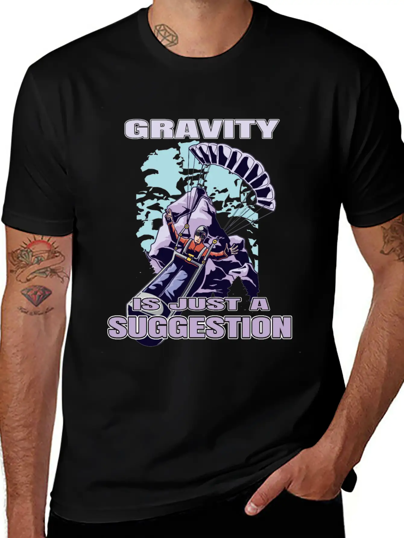 Gravity Is Just A Suggestion Essential Cotton Tee For Daily Outfits ¨C Unisex Style