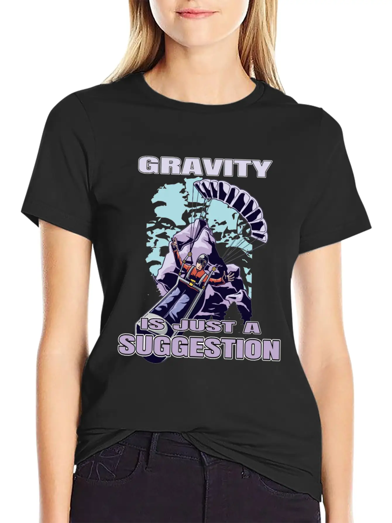 Gravity Is Just A Suggestion Essential Cotton Tee For Daily Outfits ¨C Unisex Style