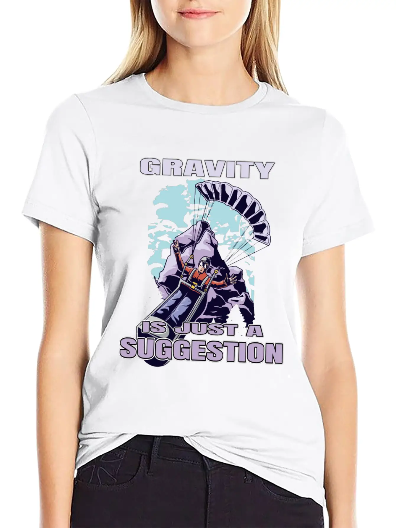 Gravity Is Just A Suggestion Essential Cotton Tee For Daily Outfits ¨C Unisex Style