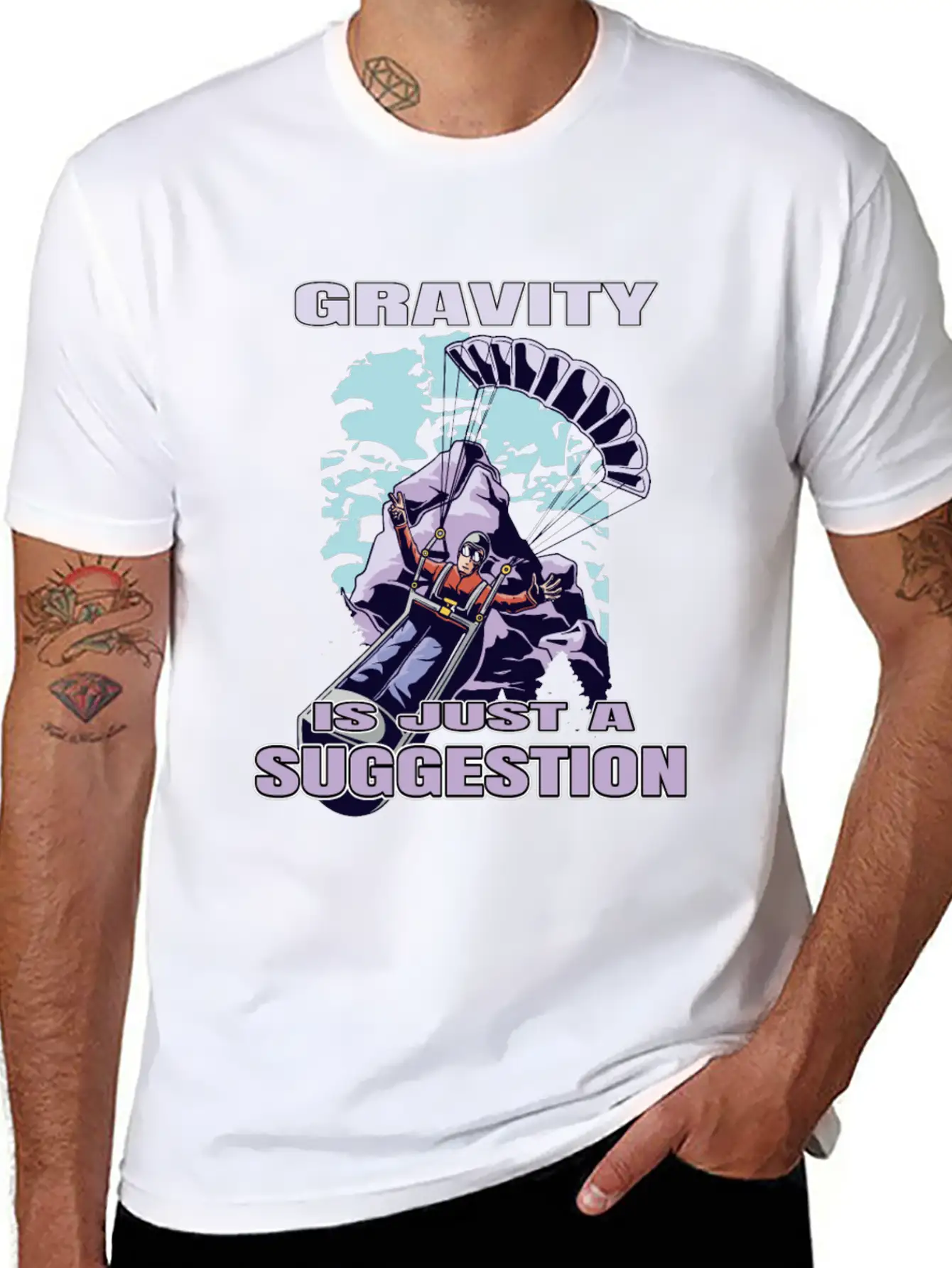 Gravity Is Just A Suggestion Essential Cotton Tee For Daily Outfits ¨C Unisex Style