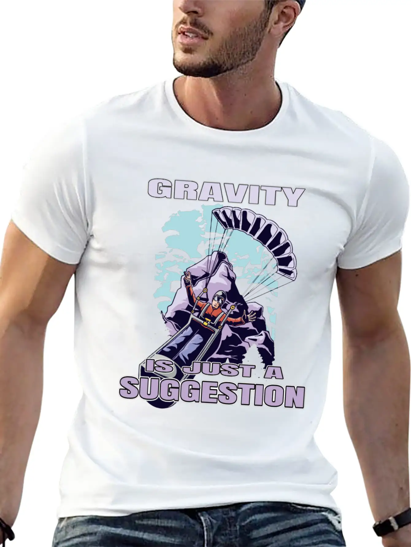 Gravity Is Just A Suggestion Essential Cotton Tee For Daily Outfits ¨C Unisex Style