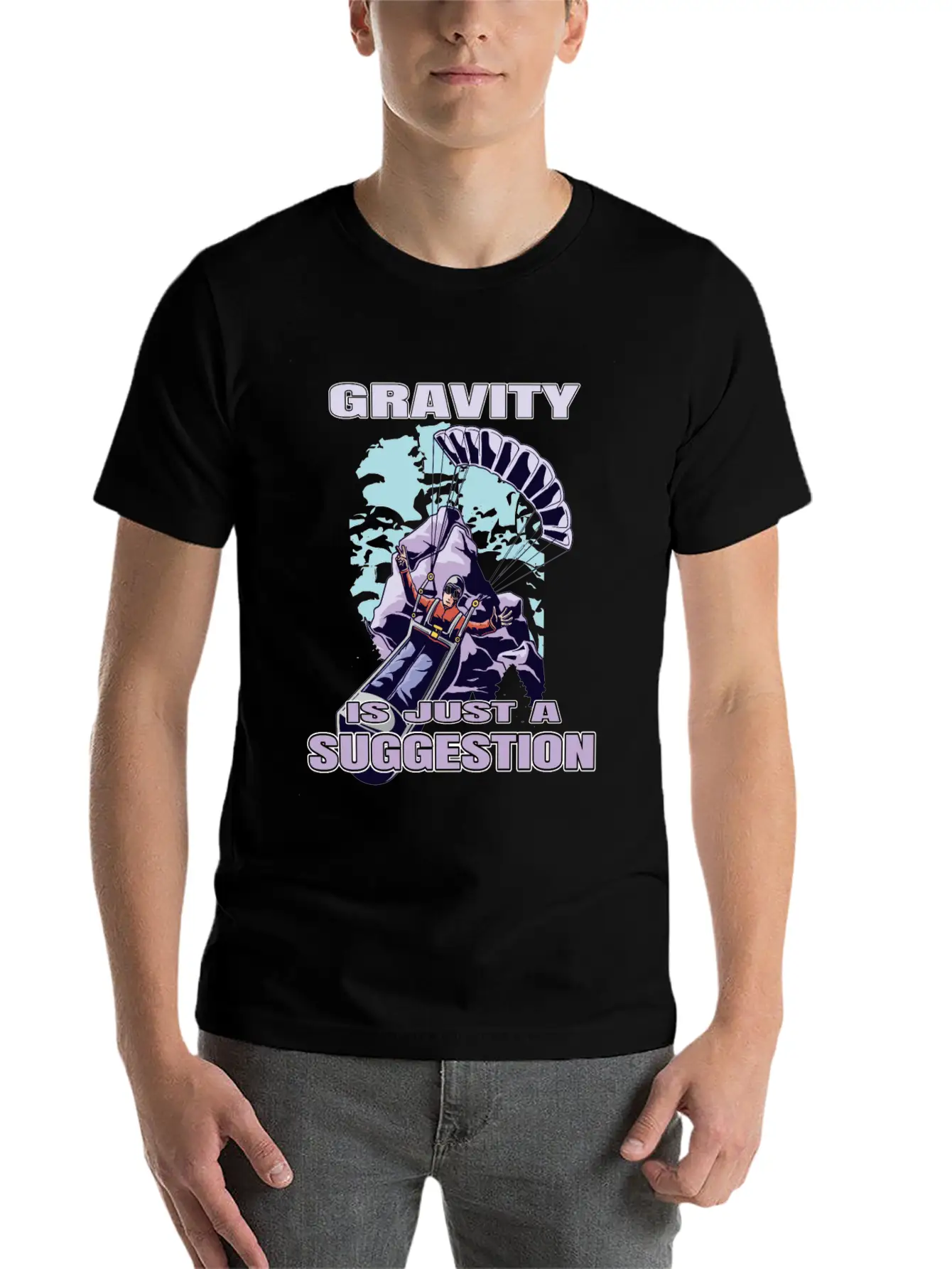 Gravity Is Just A Suggestion Essential Cotton Tee For Daily Outfits ¨C Unisex Style