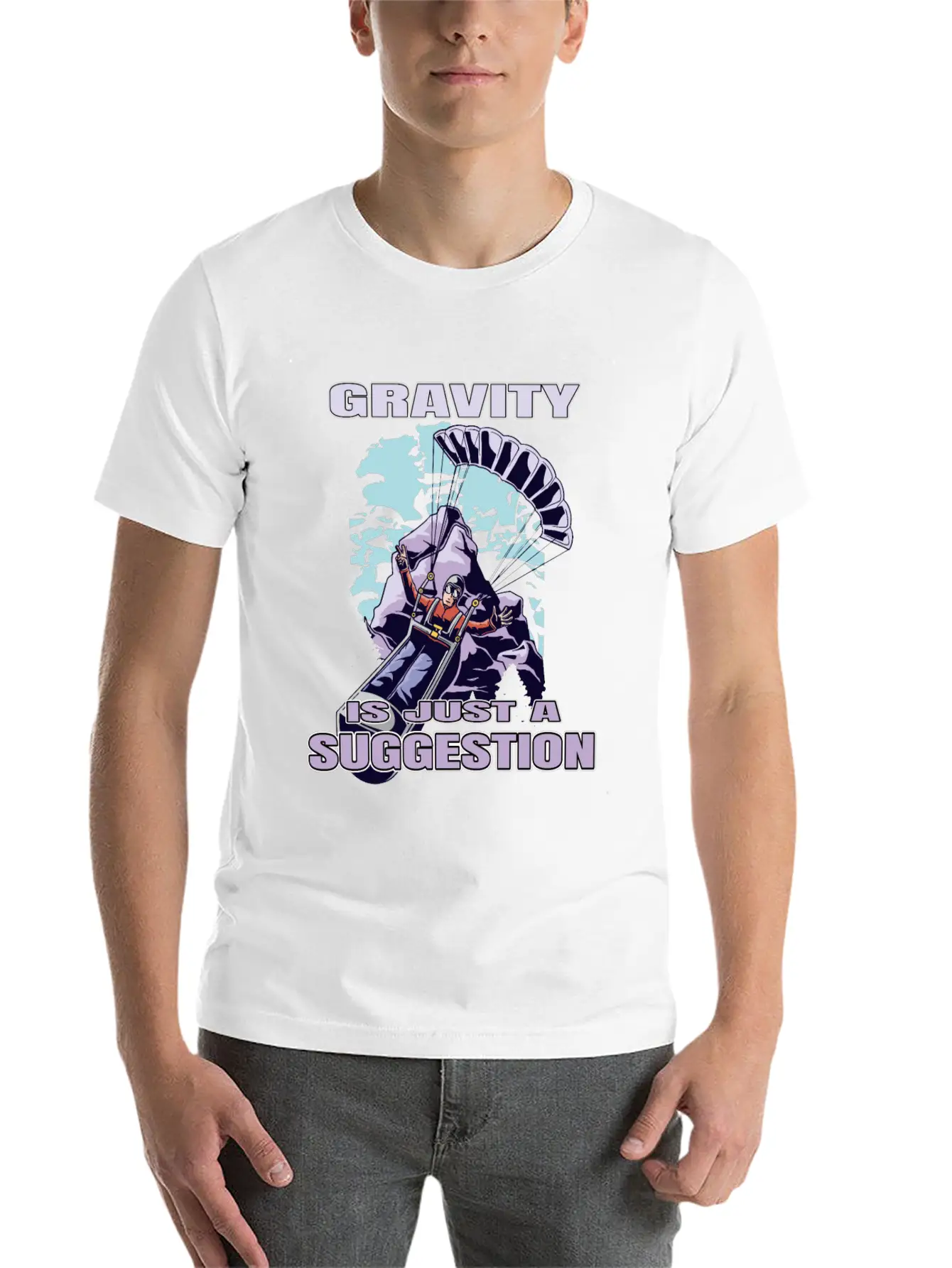 Gravity Is Just A Suggestion Essential Cotton Tee For Daily Outfits ¨C Unisex Style