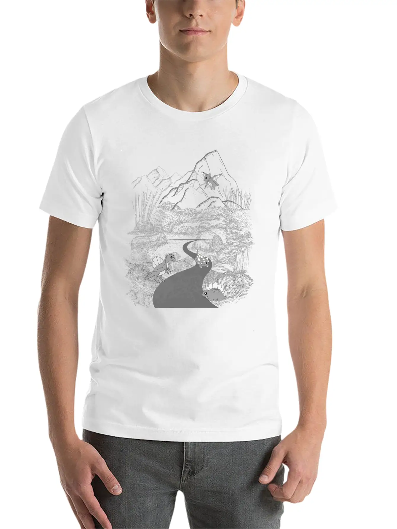 Grayscale Art Essential Cotton Tee For Daily Outfits ¨C Unisex Style
