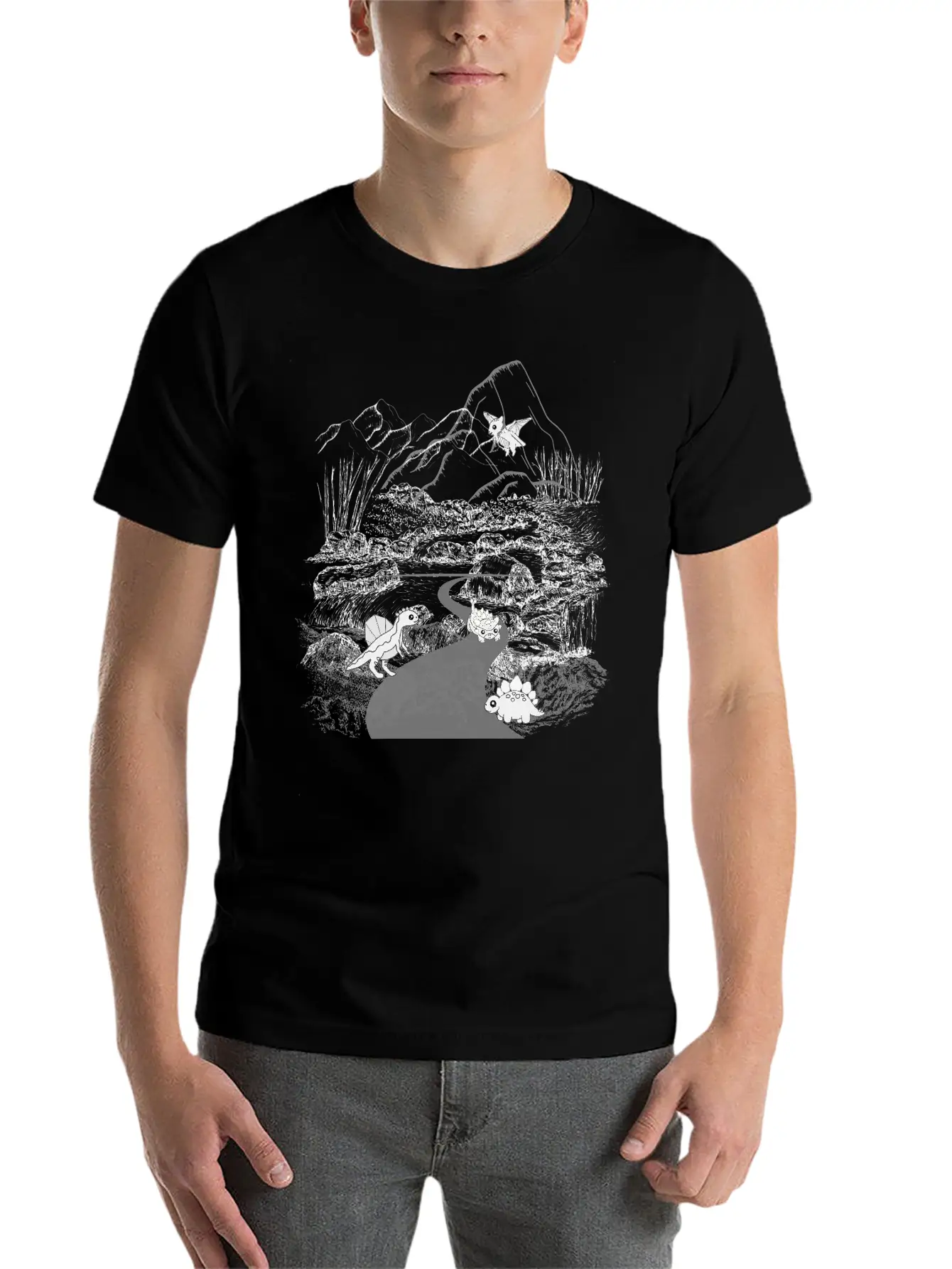 Grayscale Art Essential Cotton Tee For Daily Outfits ¨C Unisex Style