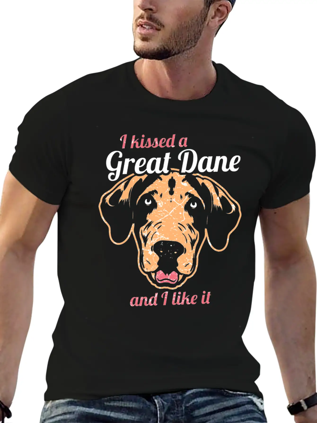 Great Dane Dog Lover Dogs Gift Unisex Casual T-Shirt ¨C Clean Design For Daily Comfort