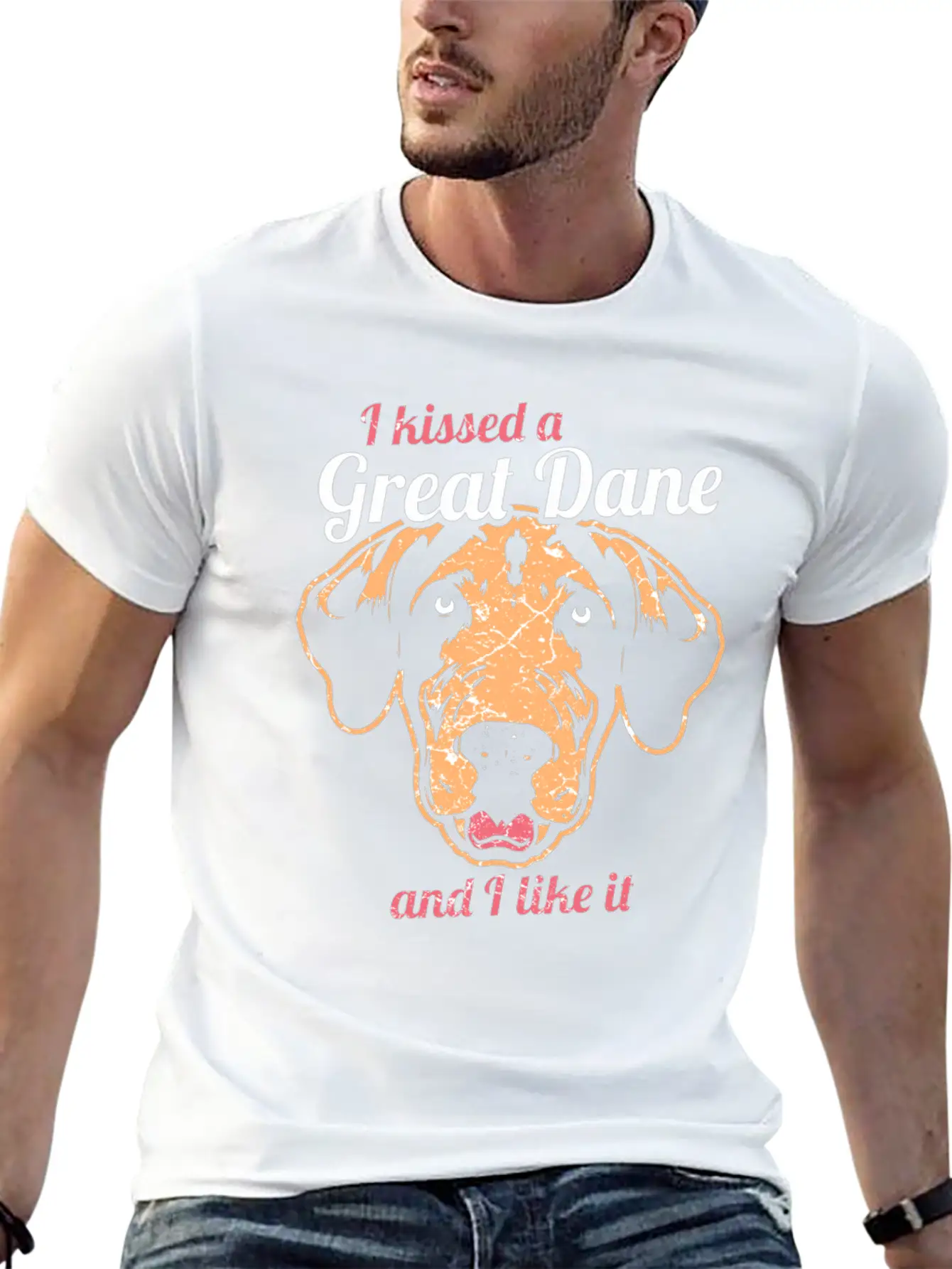 Great Dane Dog Lover Dogs Gift Unisex Casual T-Shirt ¨C Clean Design For Daily Comfort