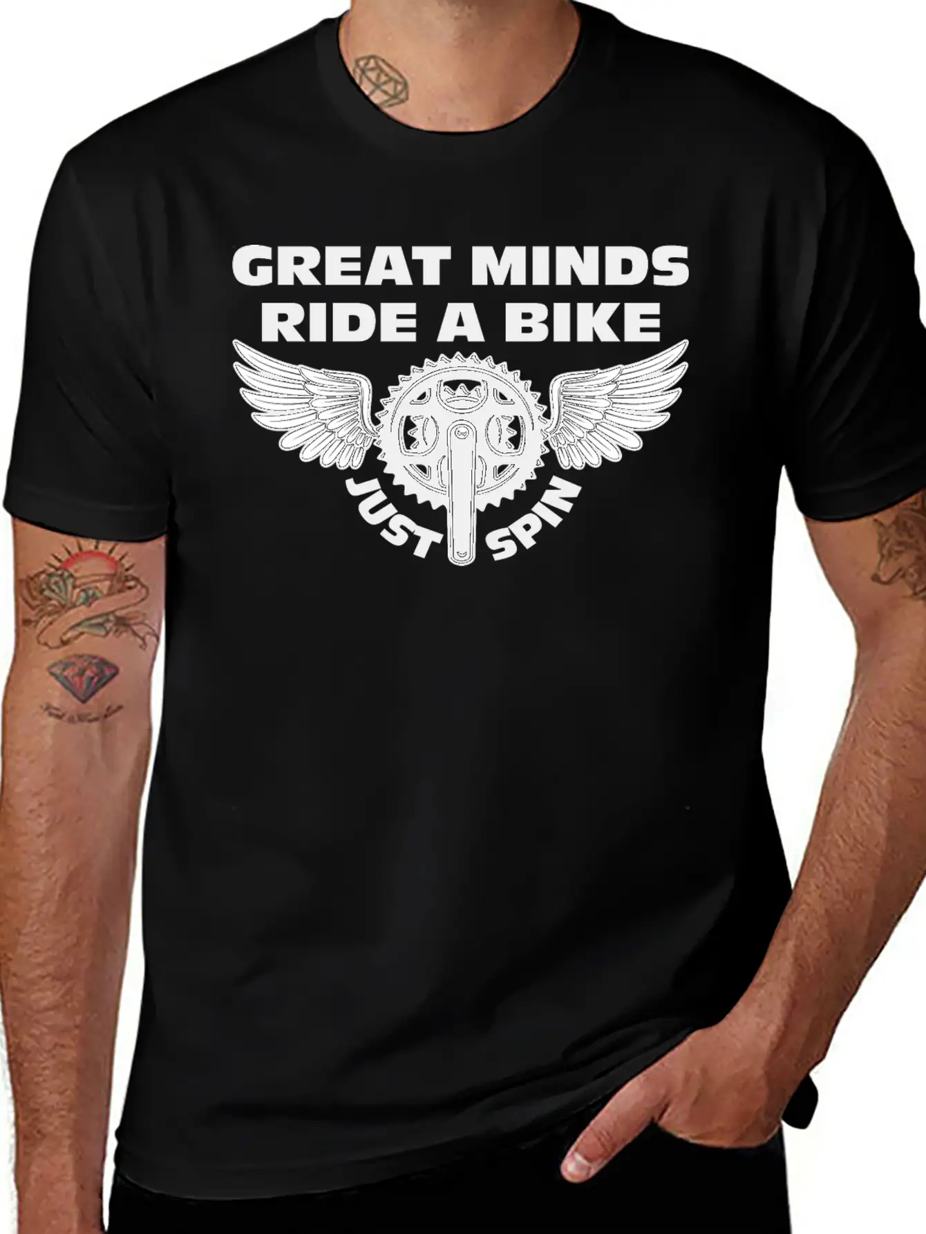 Great Minds Ride A Bike Unisex Casual T-Shirt ¨C Clean Design For Daily Comfort