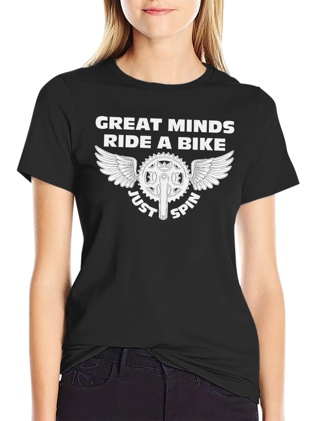 Great Minds Ride A Bike Unisex Casual T-Shirt ¨C Clean Design For Daily Comfort