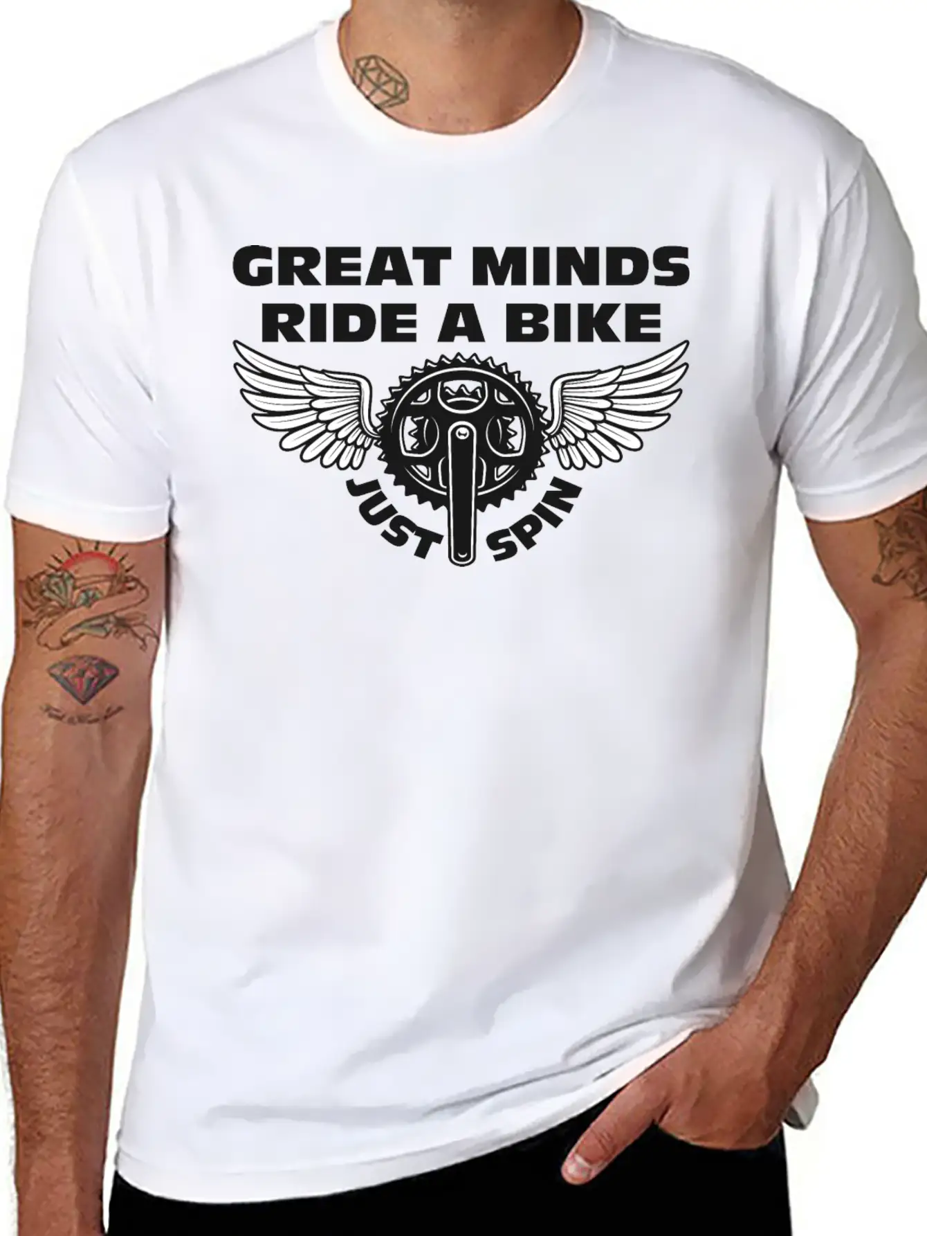 Great Minds Ride A Bike Unisex Casual T-Shirt ¨C Clean Design For Daily Comfort