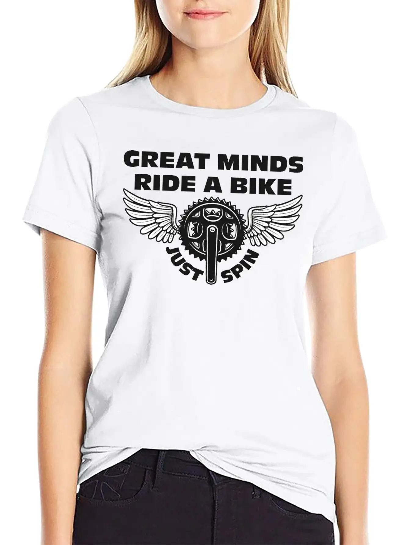 Great Minds Ride A Bike Unisex Casual T-Shirt ¨C Clean Design For Daily Comfort