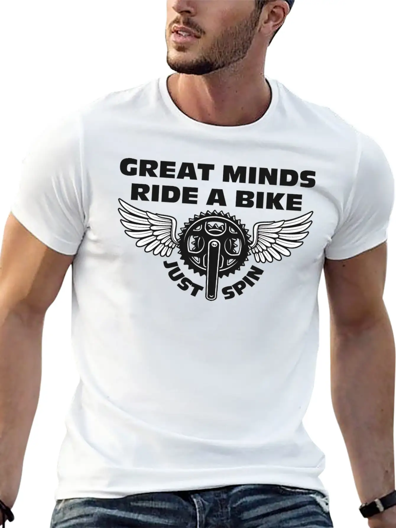 Great Minds Ride A Bike Unisex Casual T-Shirt ¨C Clean Design For Daily Comfort
