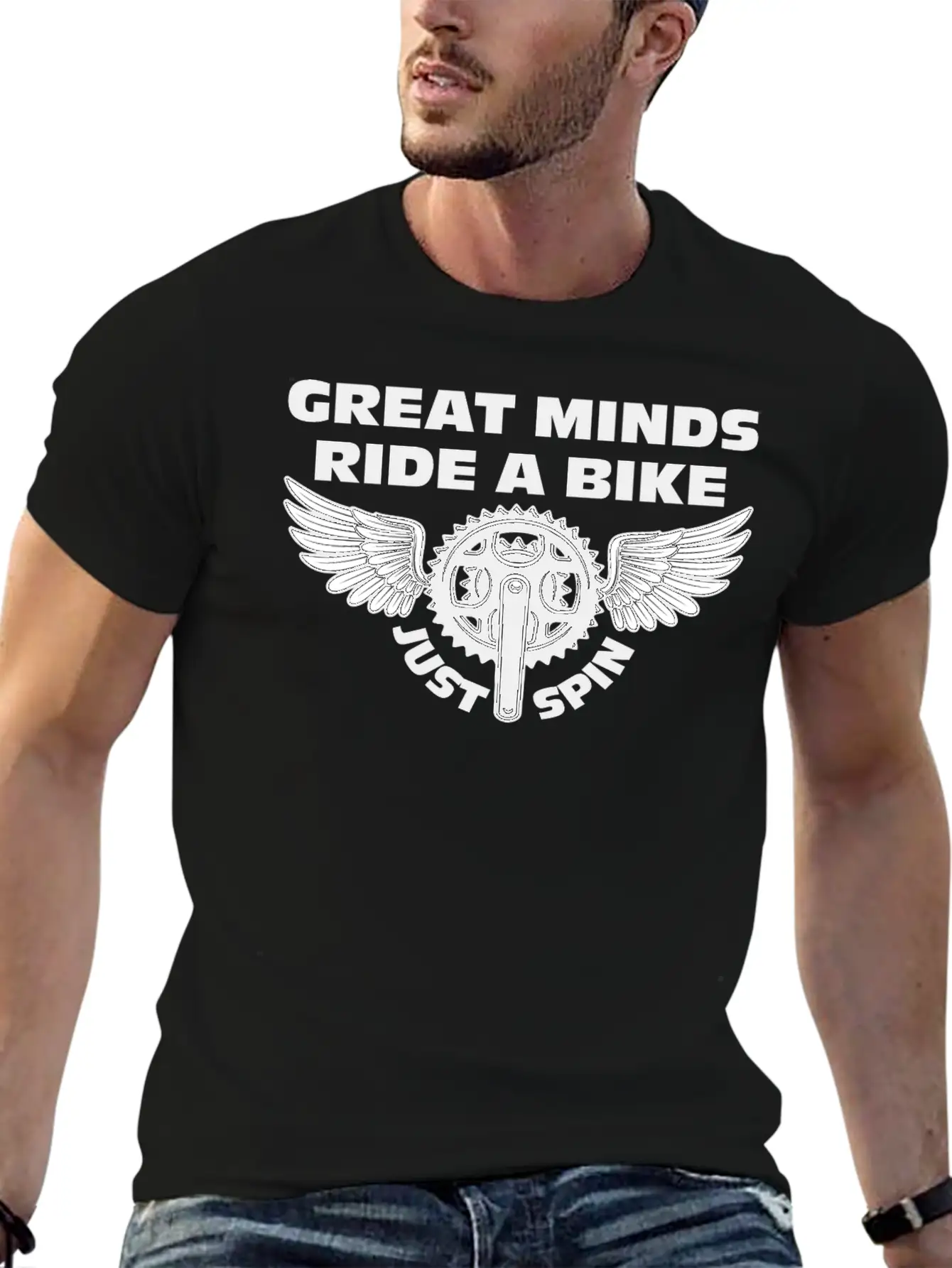 Great Minds Ride A Bike Unisex Casual T-Shirt ¨C Clean Design For Daily Comfort