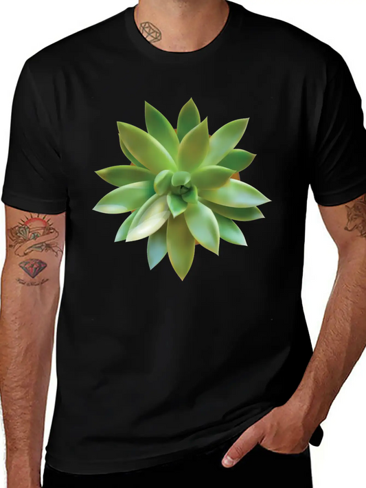 GREEN CACTUS Soft Cotton Short Sleeve Tee ¨C Unisex Wardrobe Staple