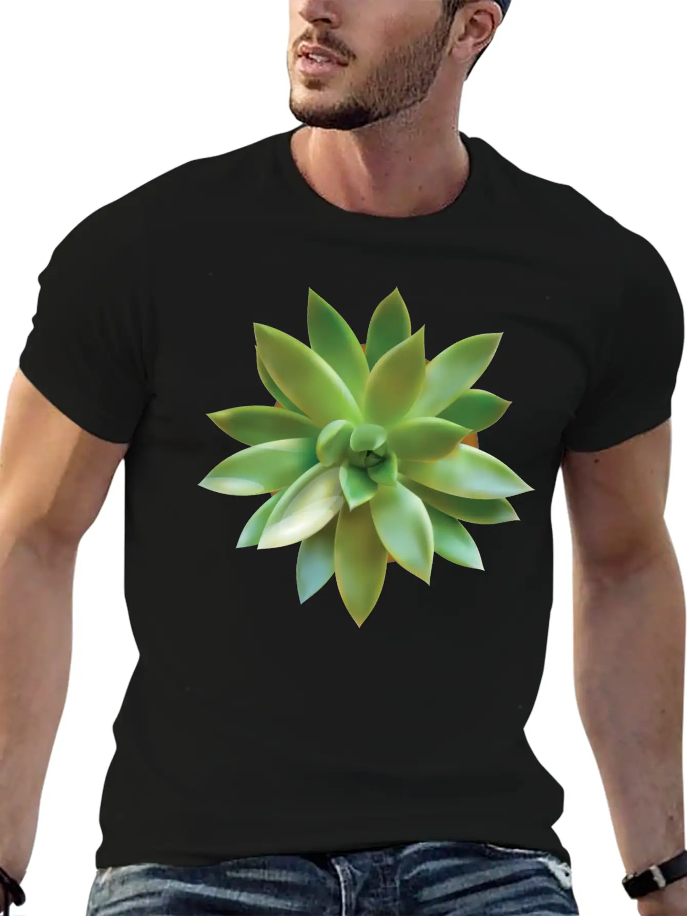 GREEN CACTUS Soft Cotton Short Sleeve Tee ¨C Unisex Wardrobe Staple