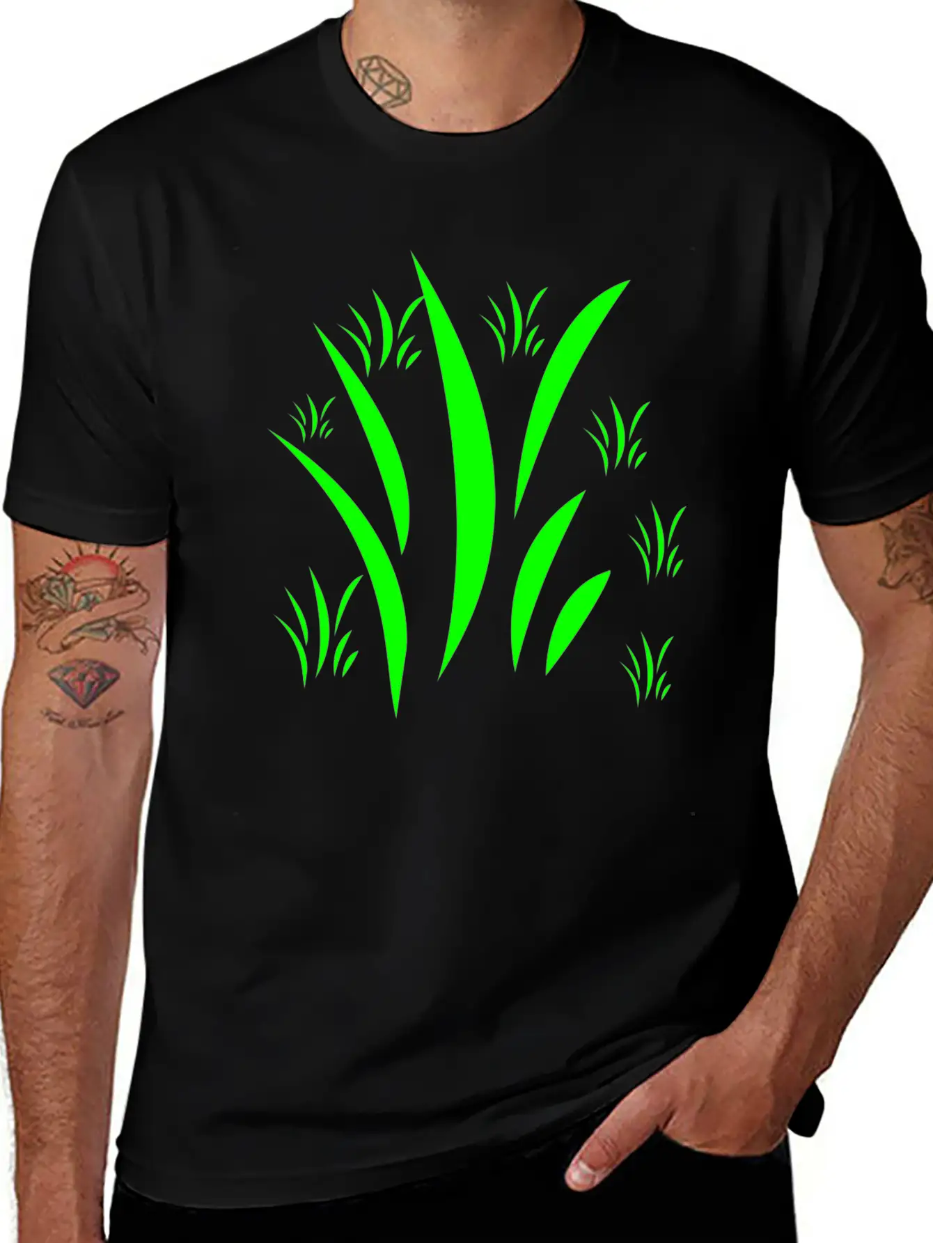 Green Grass Unisex Casual T-Shirt ¨C Clean Design For Daily Comfort