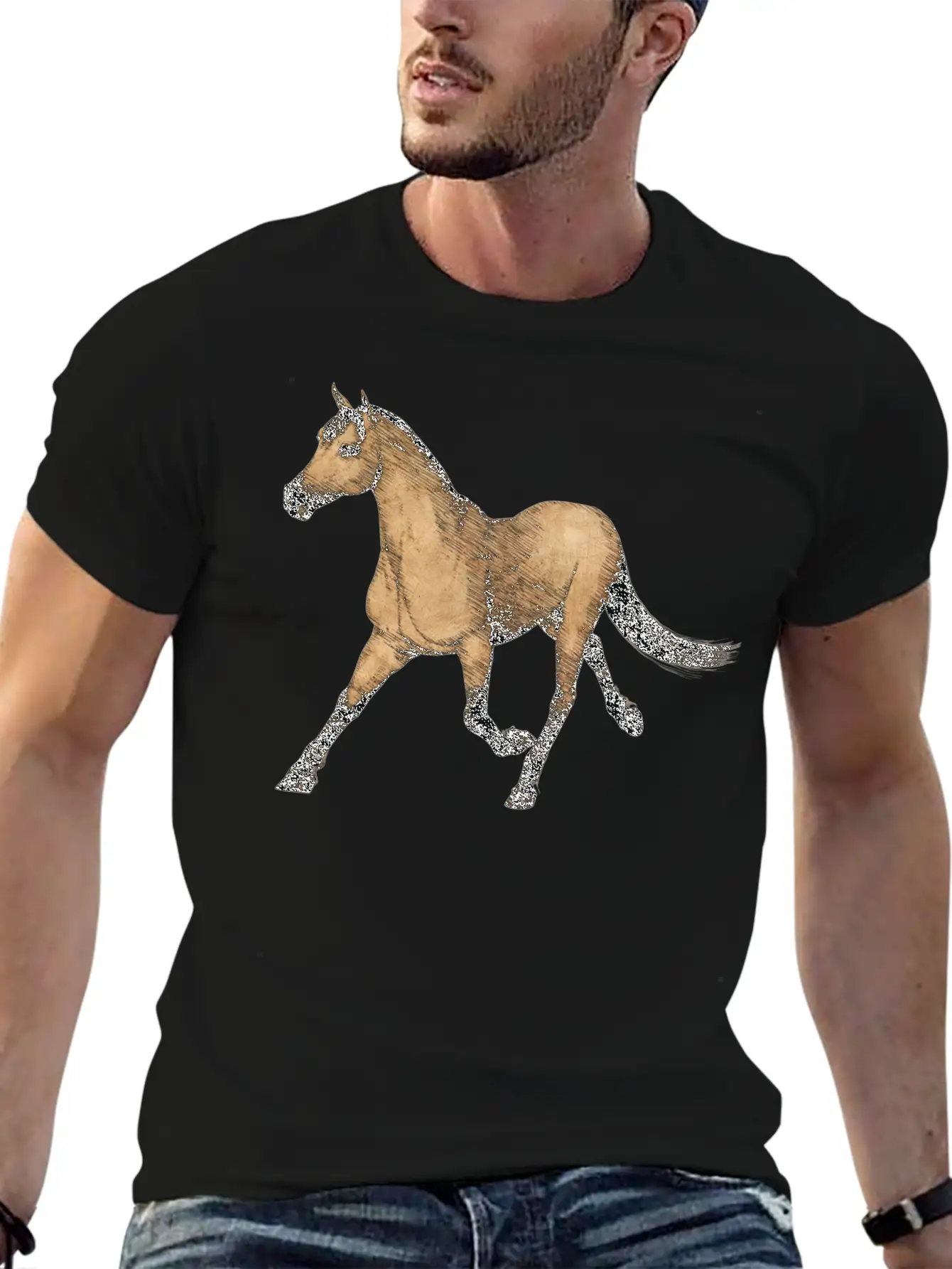 Horse, Horses, Horsies, Pony, Riding, Western Basic Graphic T-Shirt ¨C Daily Comfort In Soft Cotton