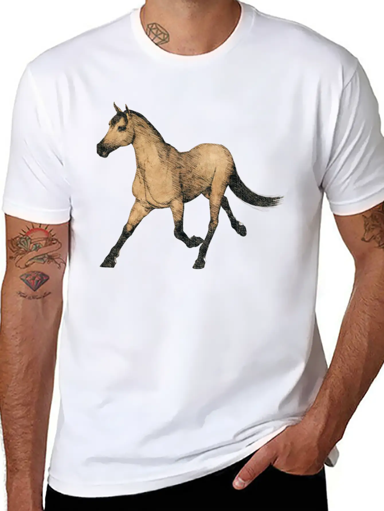 Horse, Horses, Horsies, Pony, Riding, Western Basic Graphic T-Shirt ¨C Daily Comfort In Soft Cotton