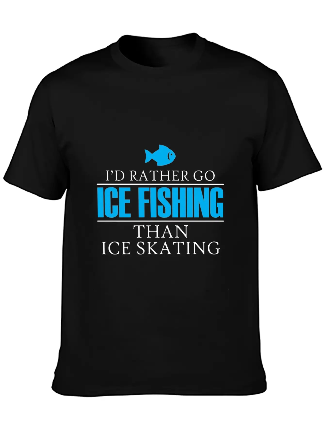 Ice Fishing Fish North Fishing Gift Essential Cotton Tee For Daily Outfits ¨C Unisex Style