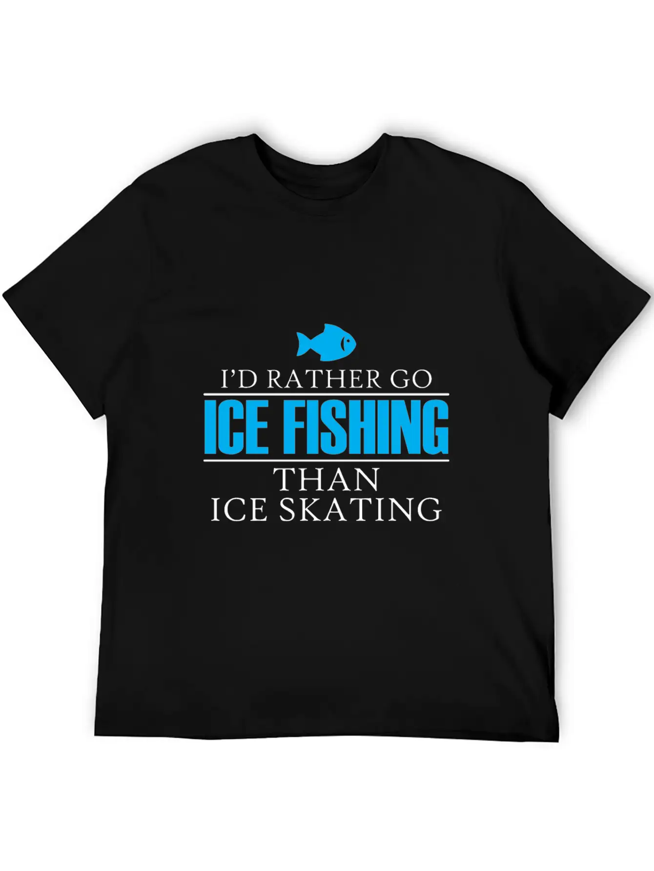 Ice Fishing Fish North Fishing Gift Essential Cotton Tee For Daily Outfits ¨C Unisex Style