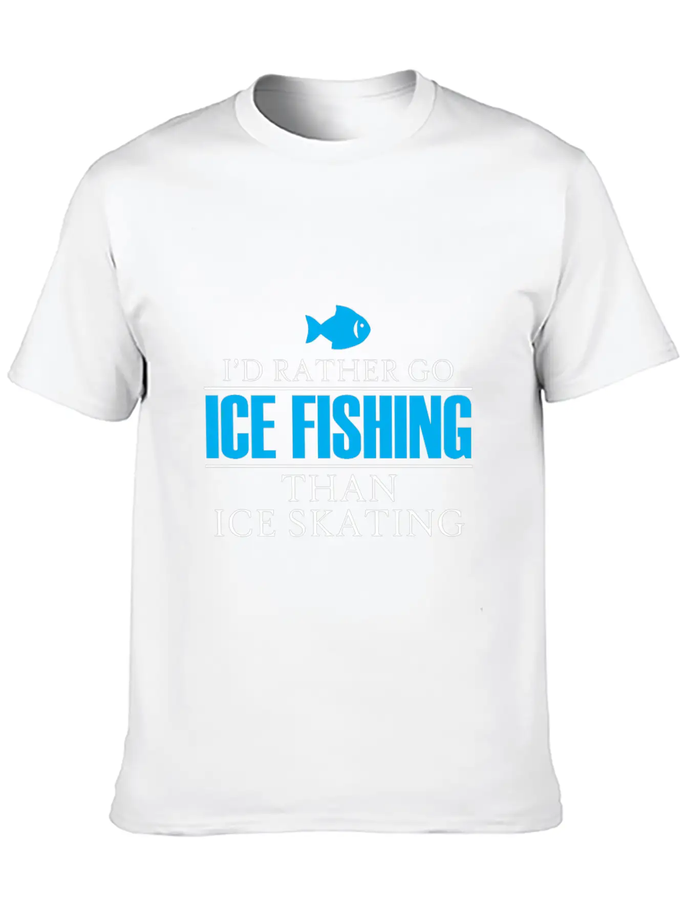 Ice Fishing Fish North Fishing Gift Essential Cotton Tee For Daily Outfits ¨C Unisex Style