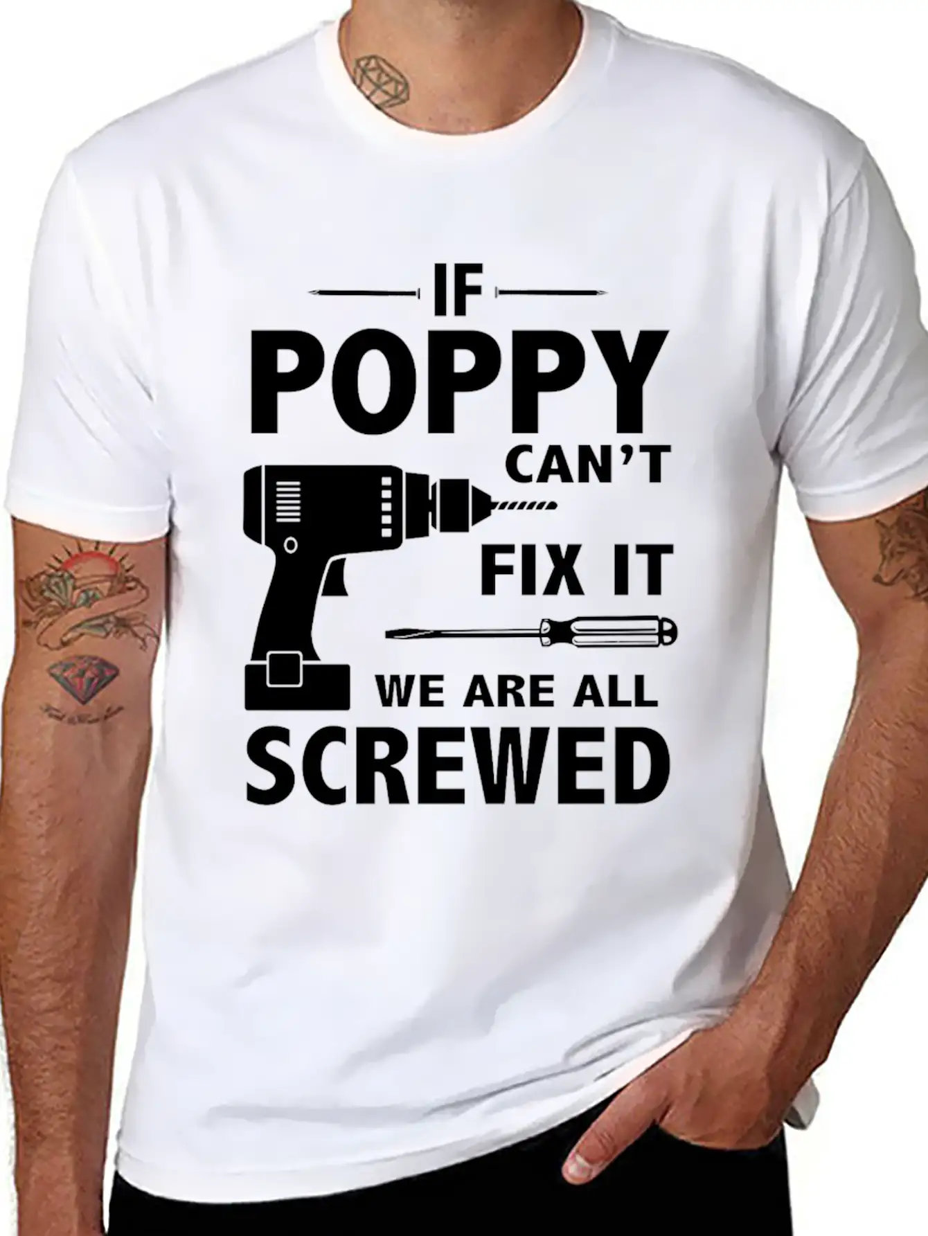 If Poppy Can't Fix It We Are All Screwed Basic Graphic T-Shirt ¨C Daily Comfort In Soft Cotton