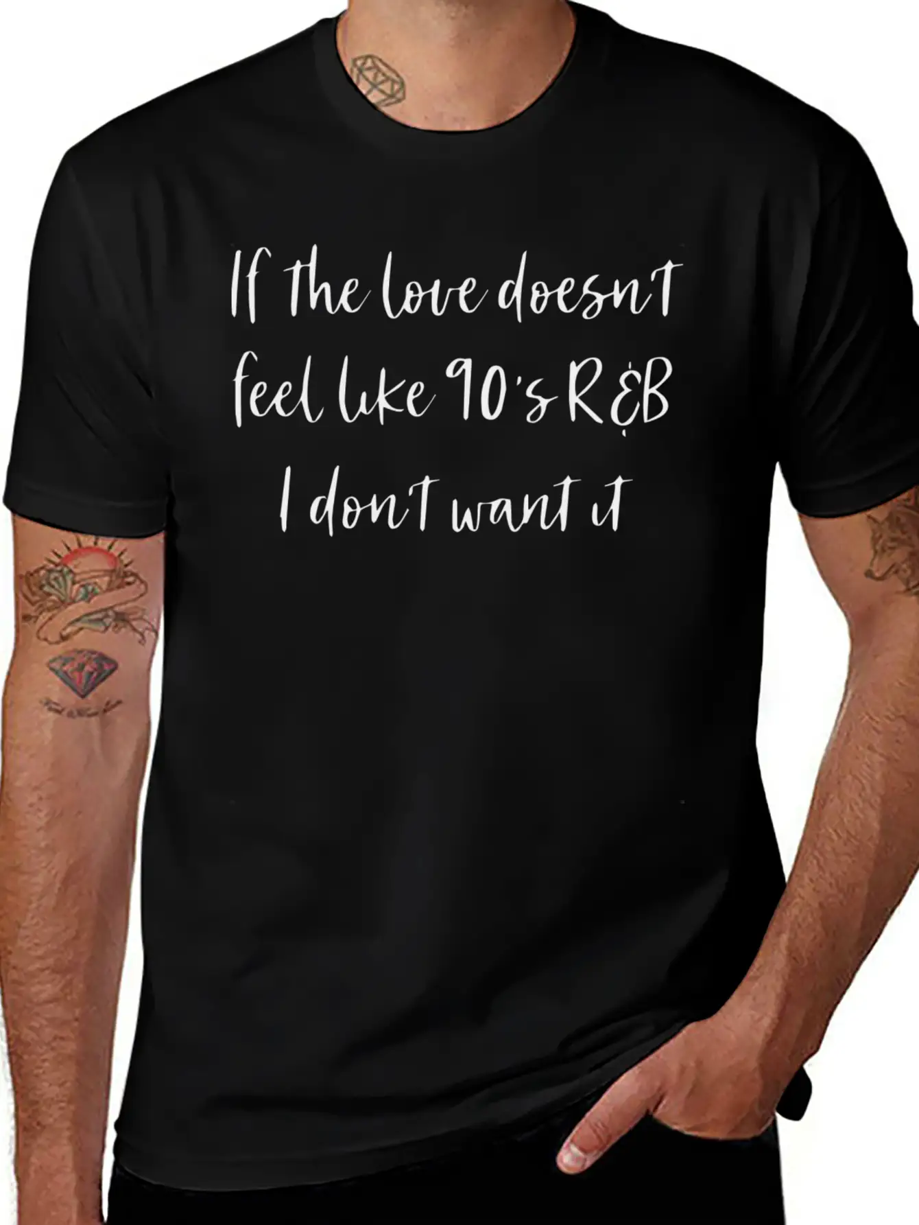 If The Love Doesn T Feel Like R B Basic Graphic T-Shirt ¨C Daily Comfort In Soft Cotton