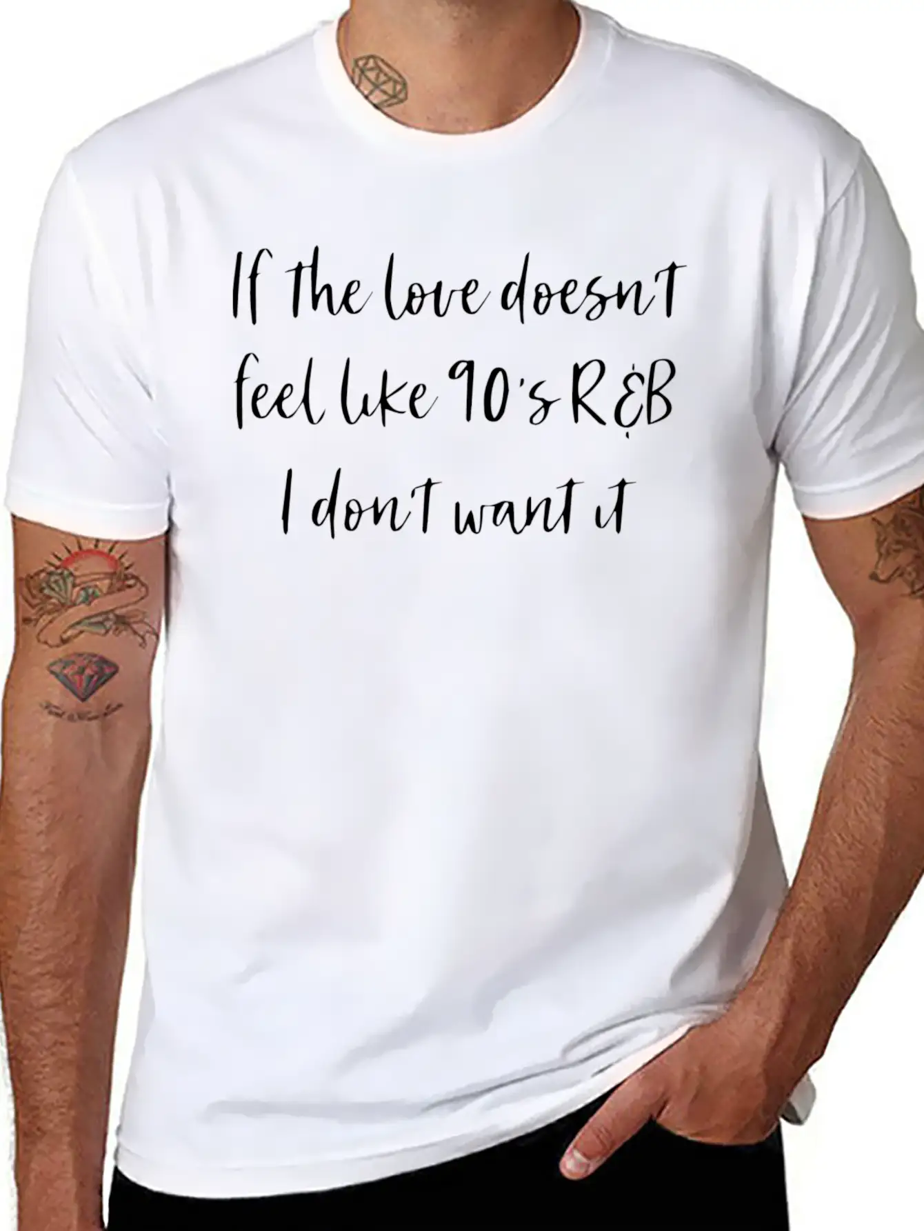 If The Love Doesn T Feel Like R B Basic Graphic T-Shirt ¨C Daily Comfort In Soft Cotton