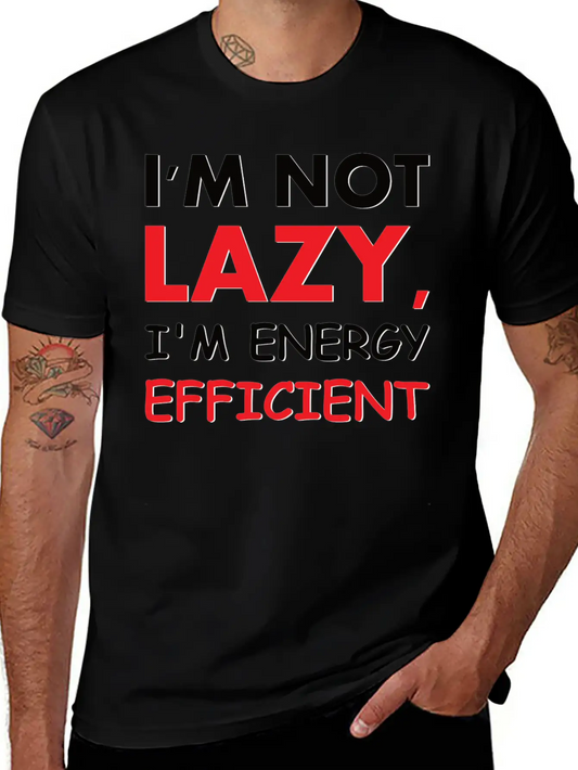 I'm Not Lazy Essential Cotton Tee For Daily Outfits ¨C Unisex Style