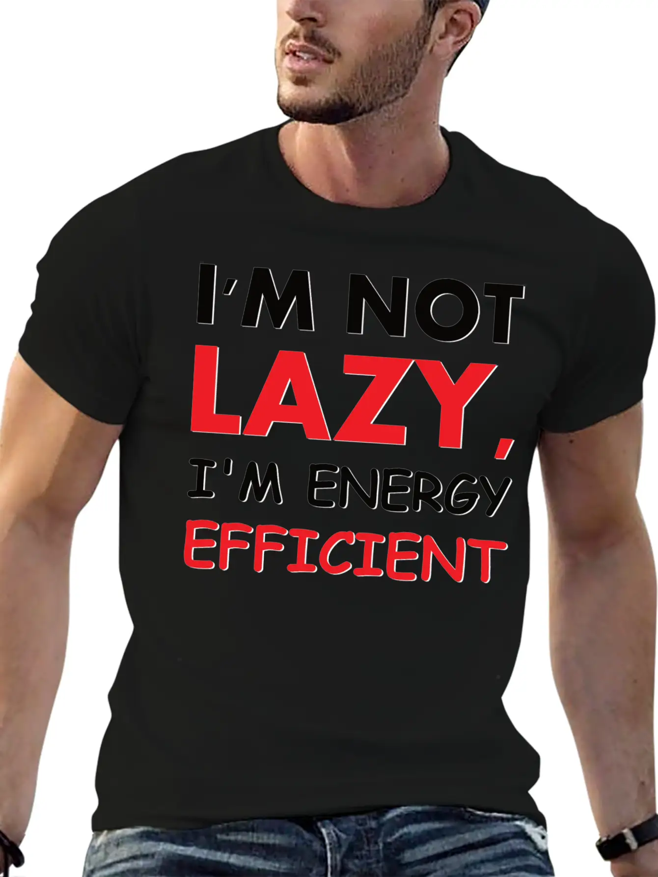 I'm Not Lazy Essential Cotton Tee For Daily Outfits ¨C Unisex Style