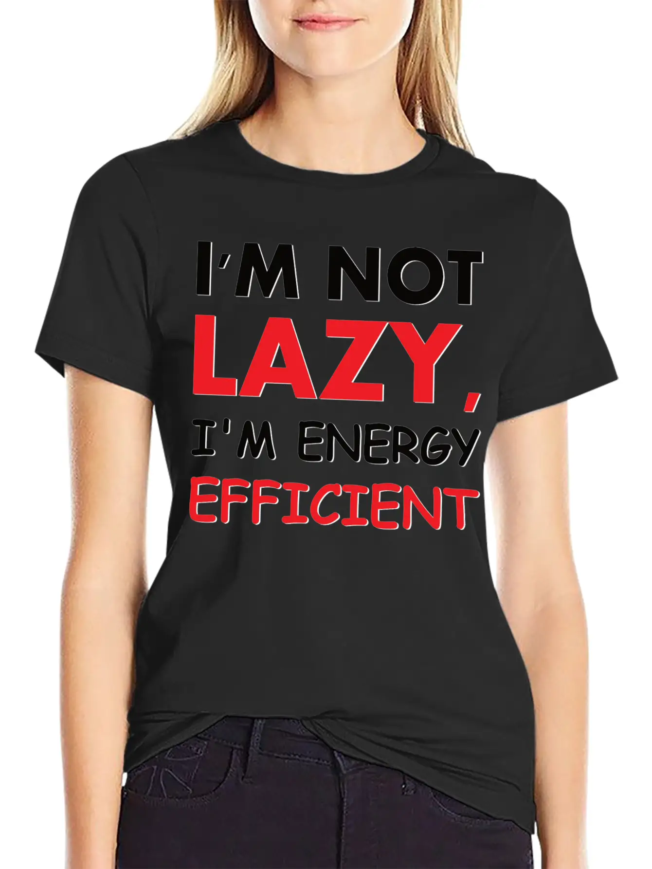 I'm Not Lazy Essential Cotton Tee For Daily Outfits ¨C Unisex Style