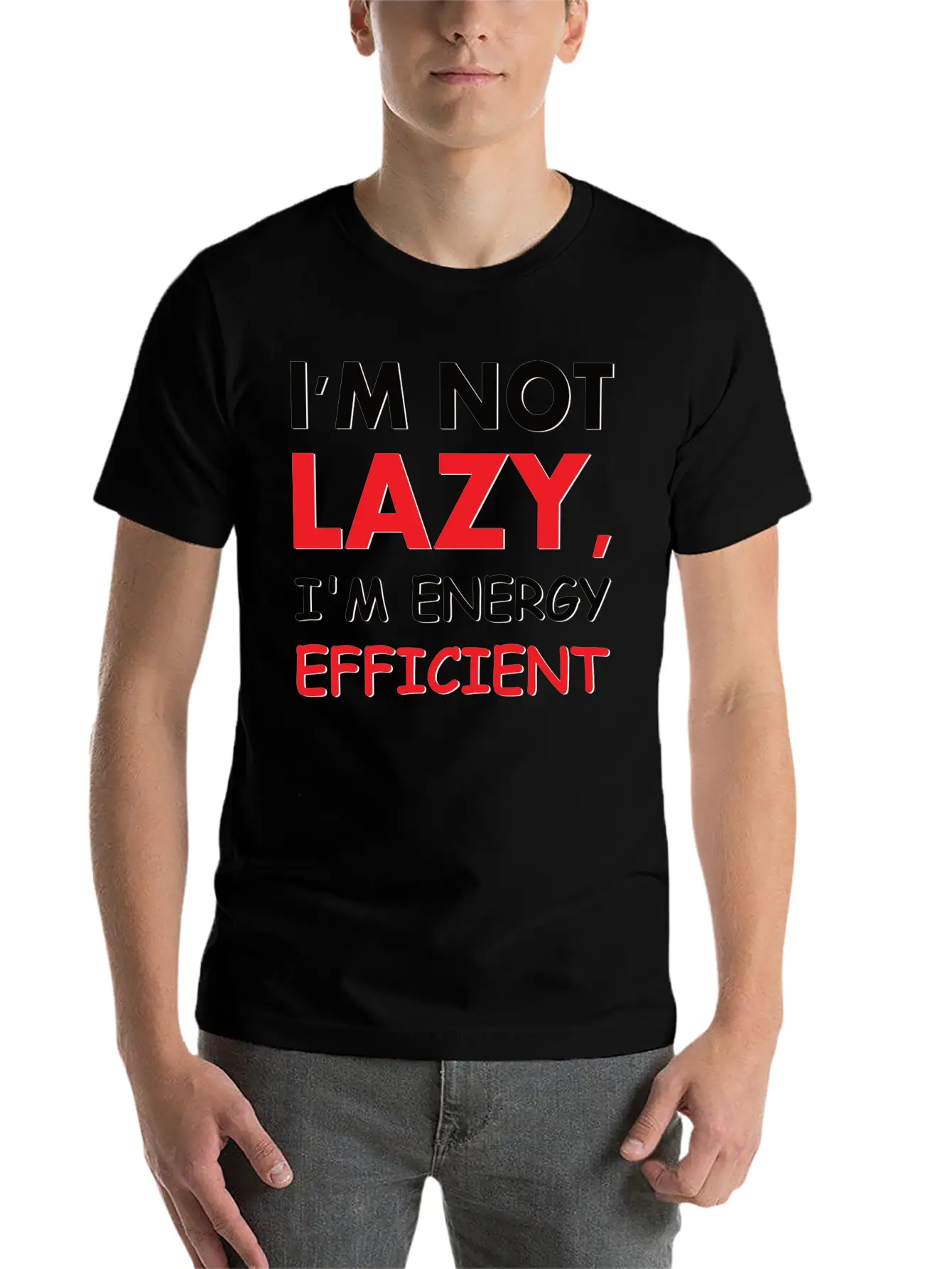 I'm Not Lazy Essential Cotton Tee For Daily Outfits ¨C Unisex Style