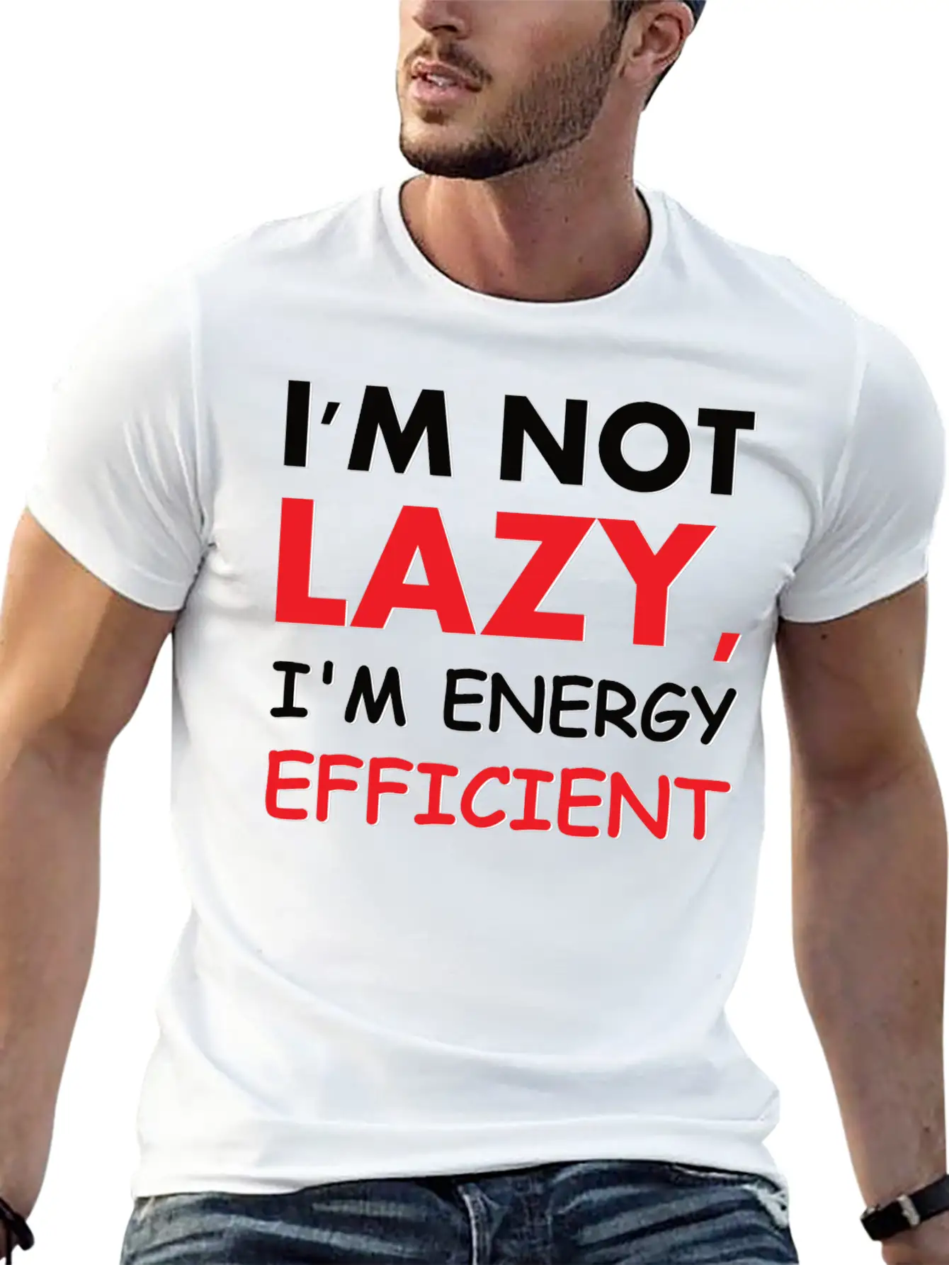 I'm Not Lazy Essential Cotton Tee For Daily Outfits ¨C Unisex Style
