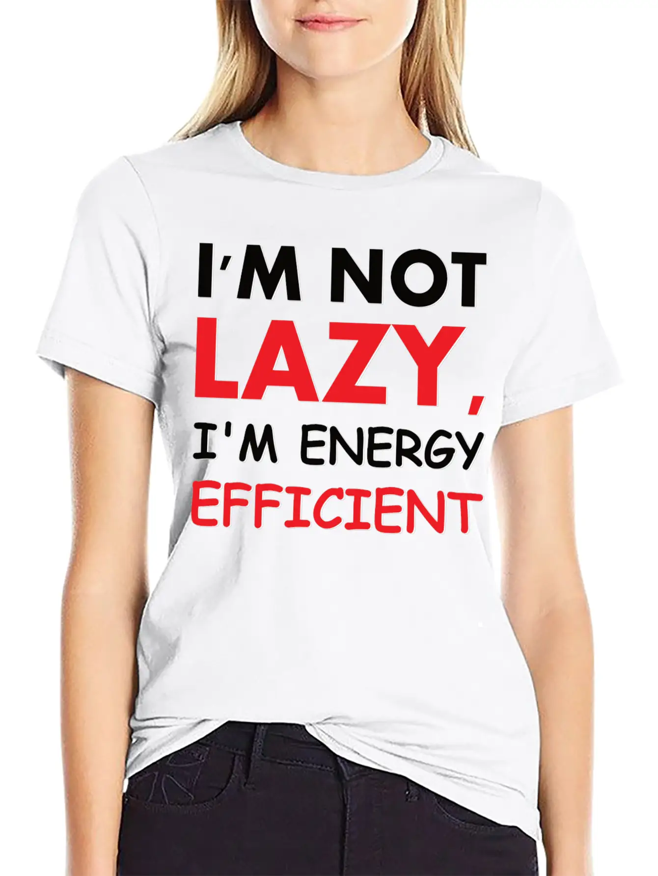 I'm Not Lazy Essential Cotton Tee For Daily Outfits ¨C Unisex Style