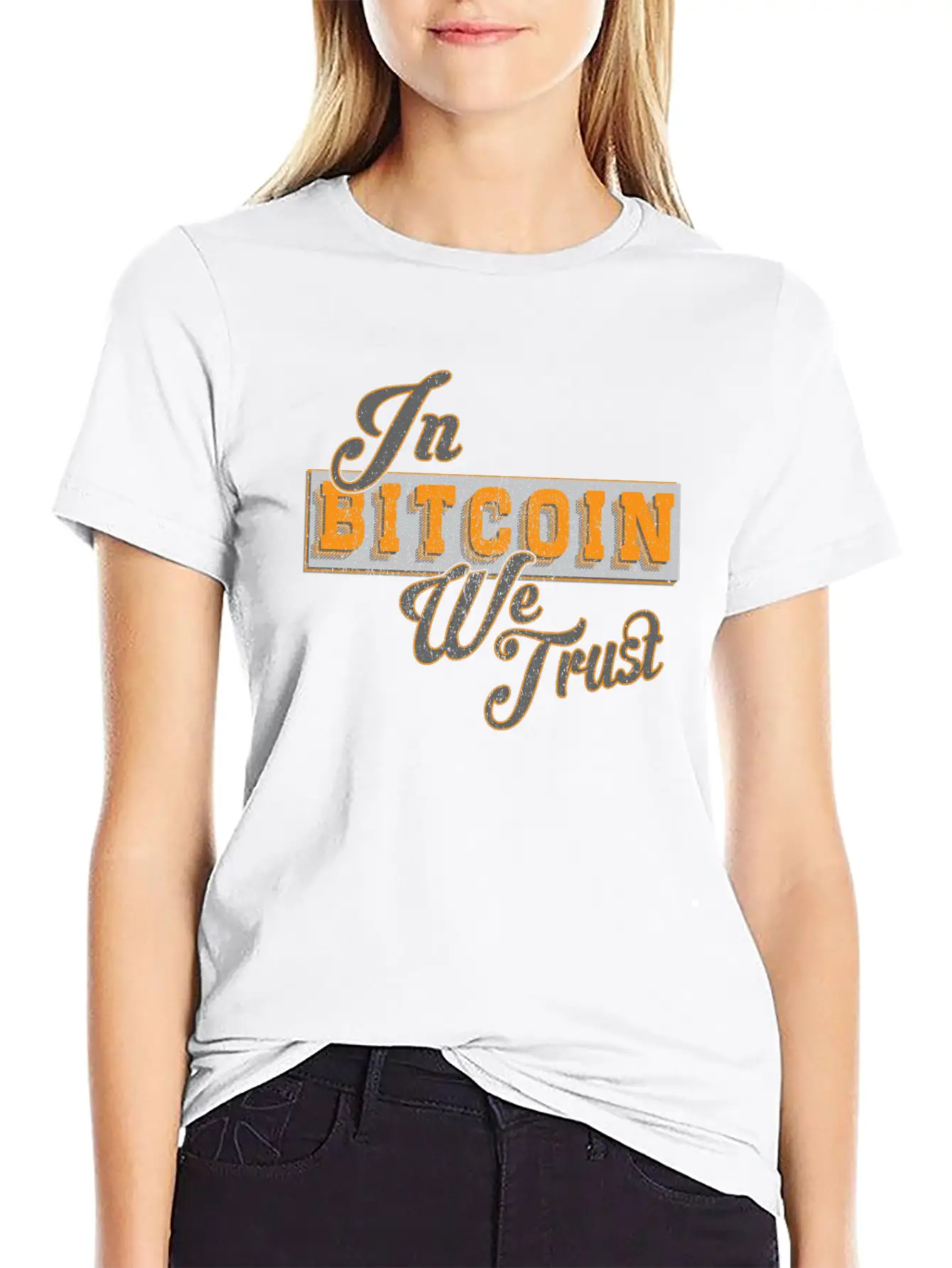 In Bitcoin We Trust Funny BTC Meme Crypto Saying Basic Graphic T-Shirt ¨C Daily Comfort In Soft Cotton